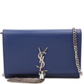 Saint Laurent Kate Tassel Chain Wallet 452159 Blue
