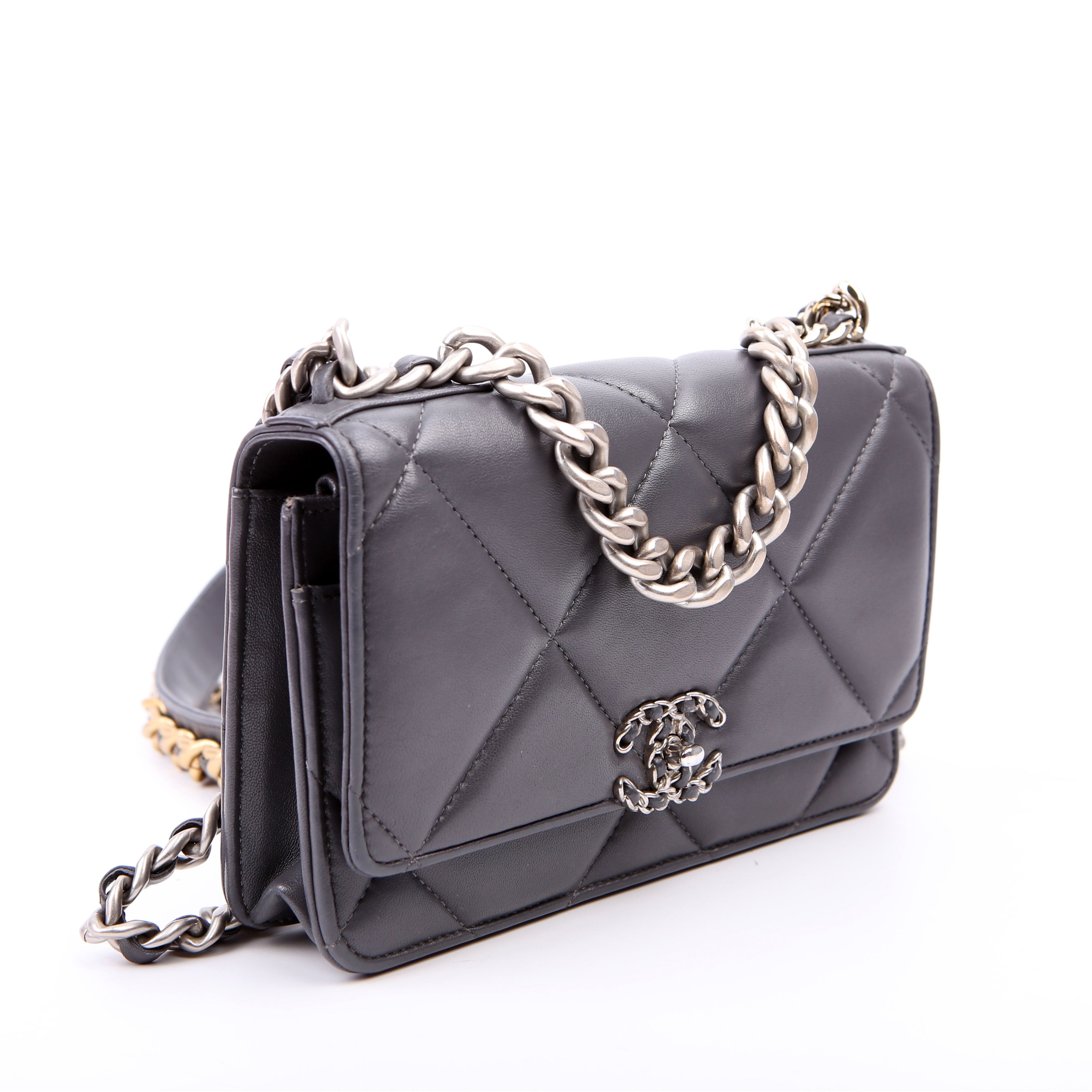 Chanel Chanel 19 WOC Quilted Lambskin Grey