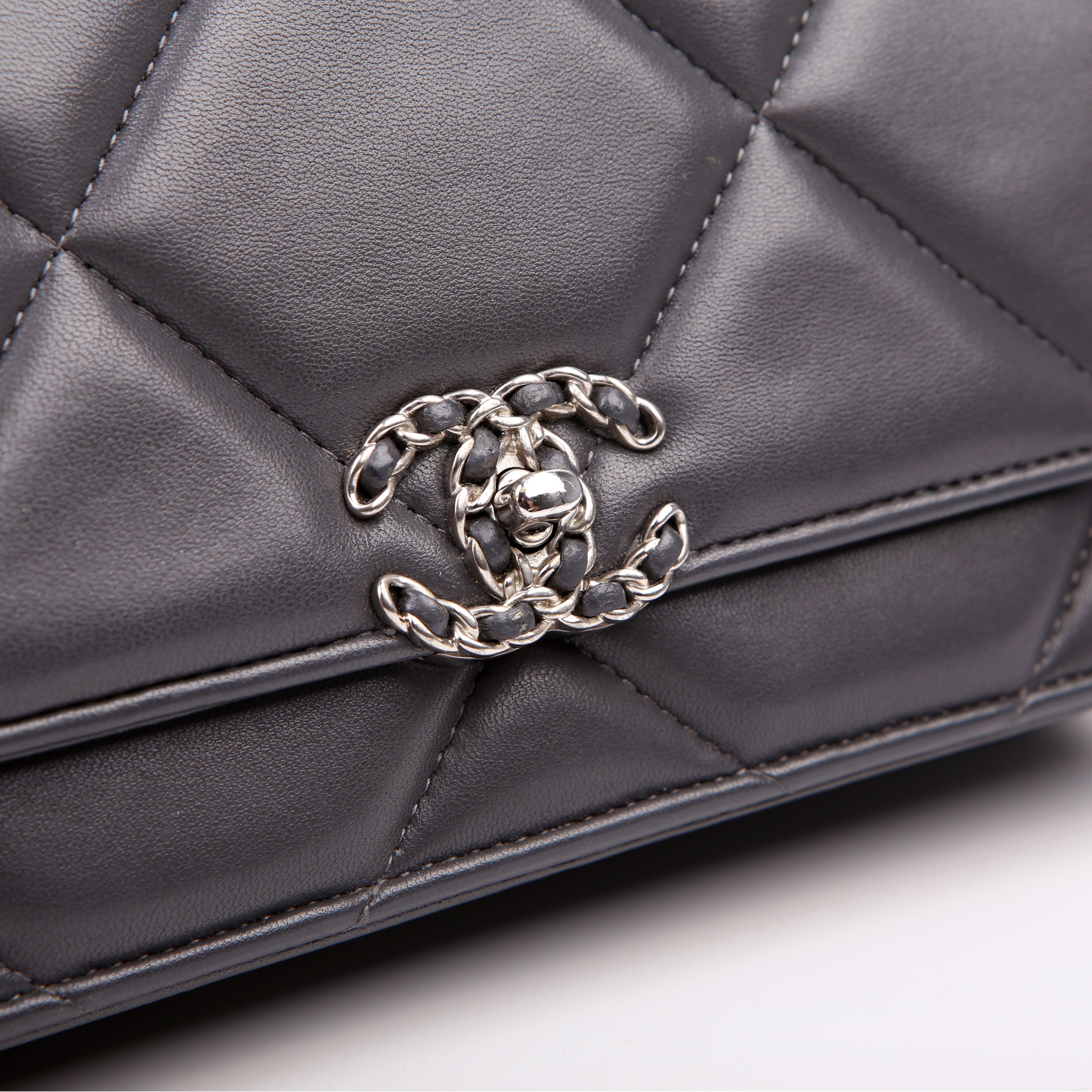 Chanel Chanel 19 WOC Quilted Lambskin Grey