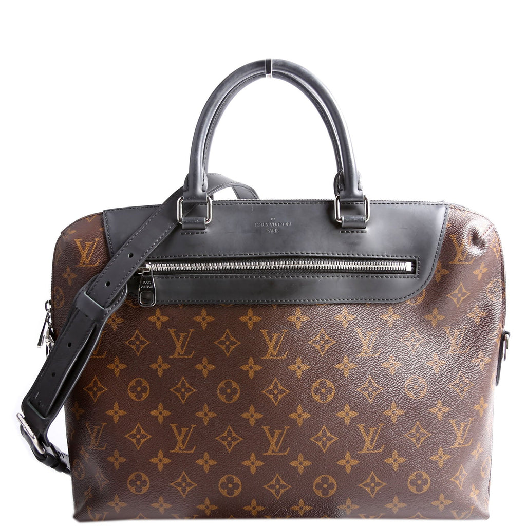 Louis Vuitton Porte Documents Jour Monogram Macassar Brown/Black