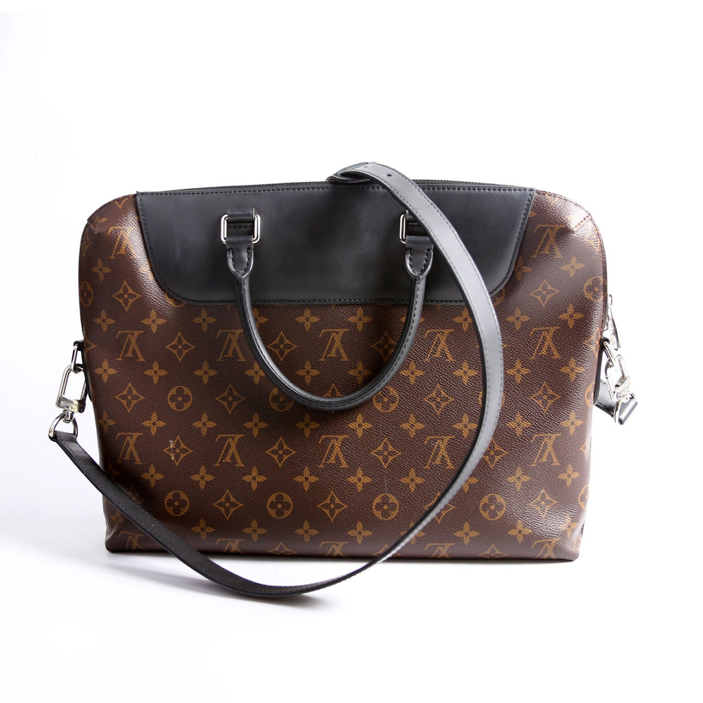 Louis Vuitton Porte Documents Jour Monogram Macassar Brown/Black