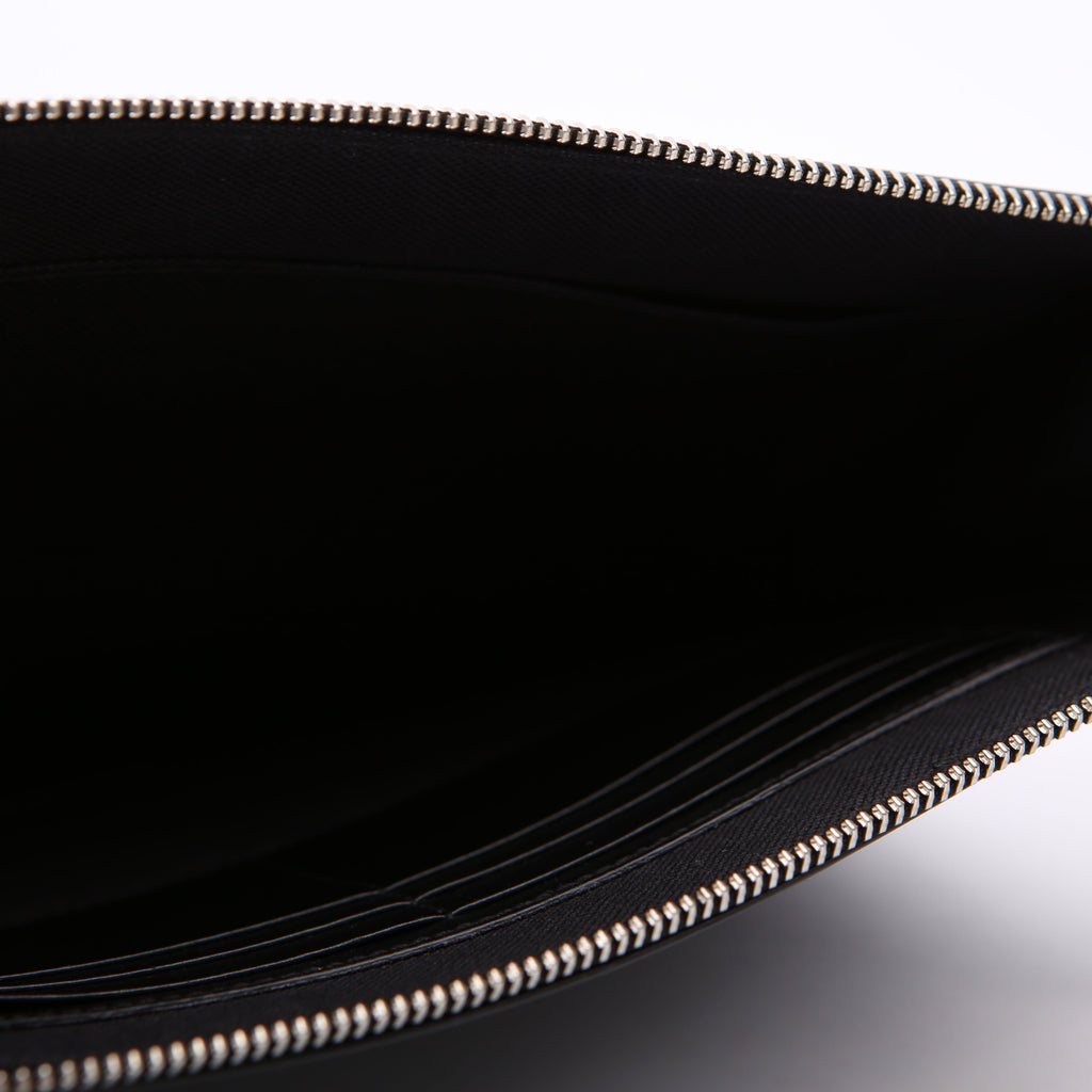 Gucci 597678 Blade Embroidered Wristlet Pouch Black
