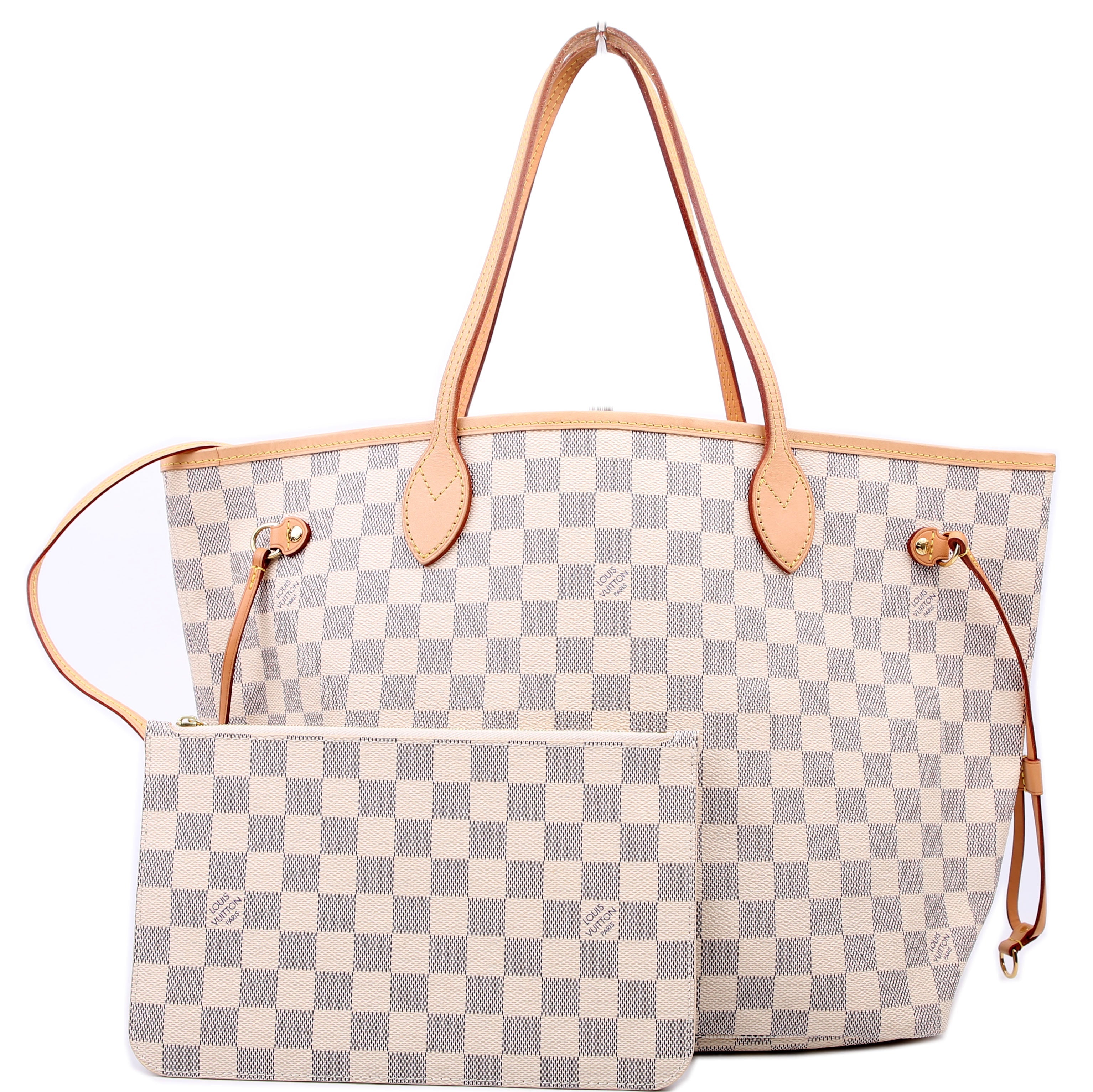 Louis Vuitton Neverfull With Wallet MM Damier Ebene
