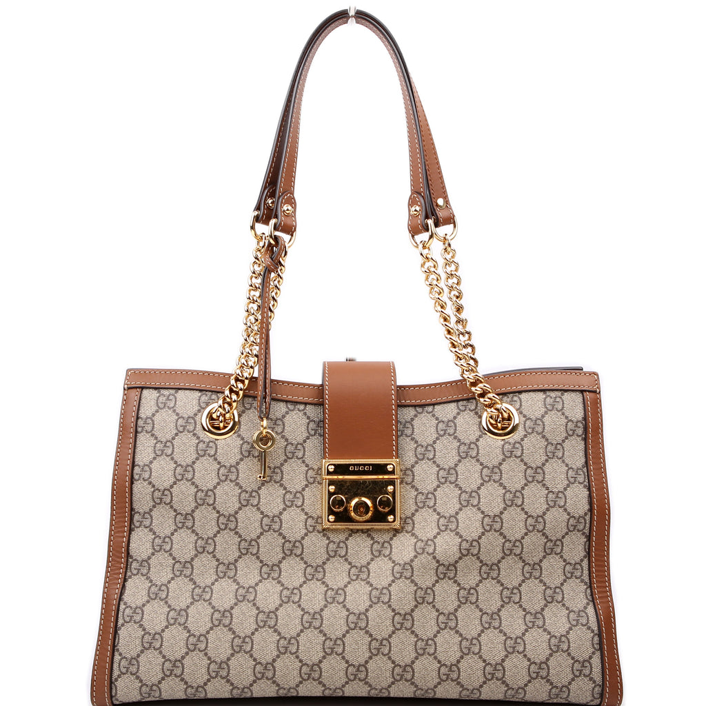 Gucci 479197 Padlock GG Shoulder Medium Brown