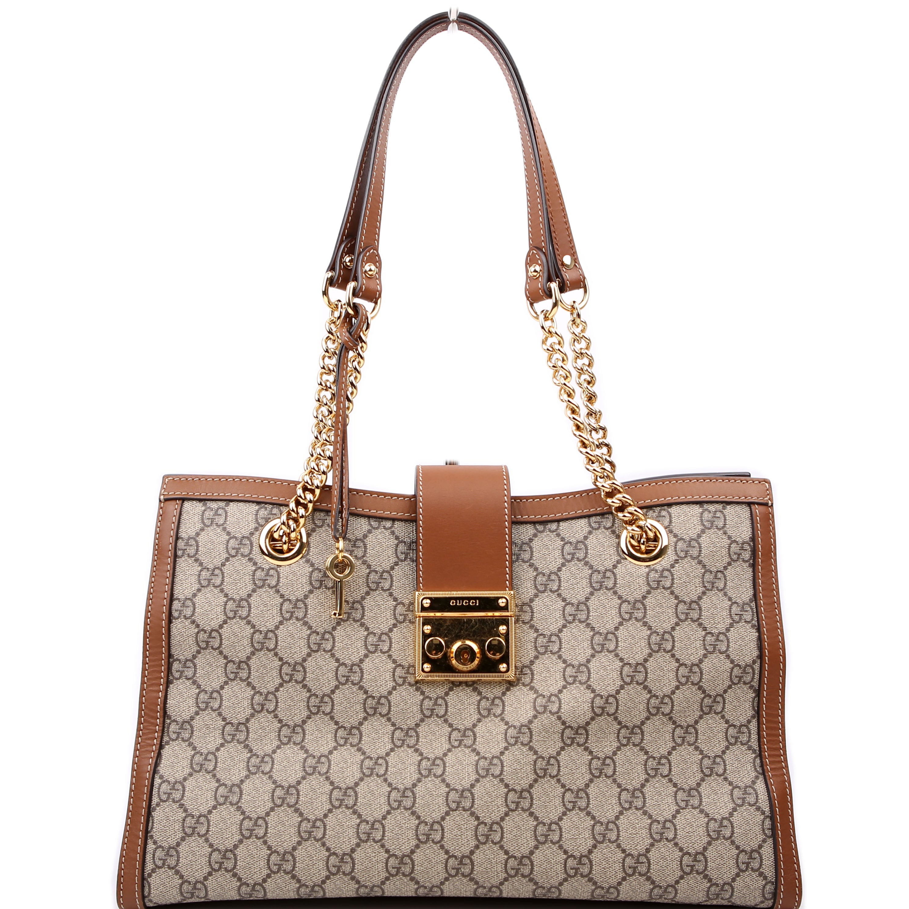 Gucci 479197 Padlock GG Shoulder Medium Brown