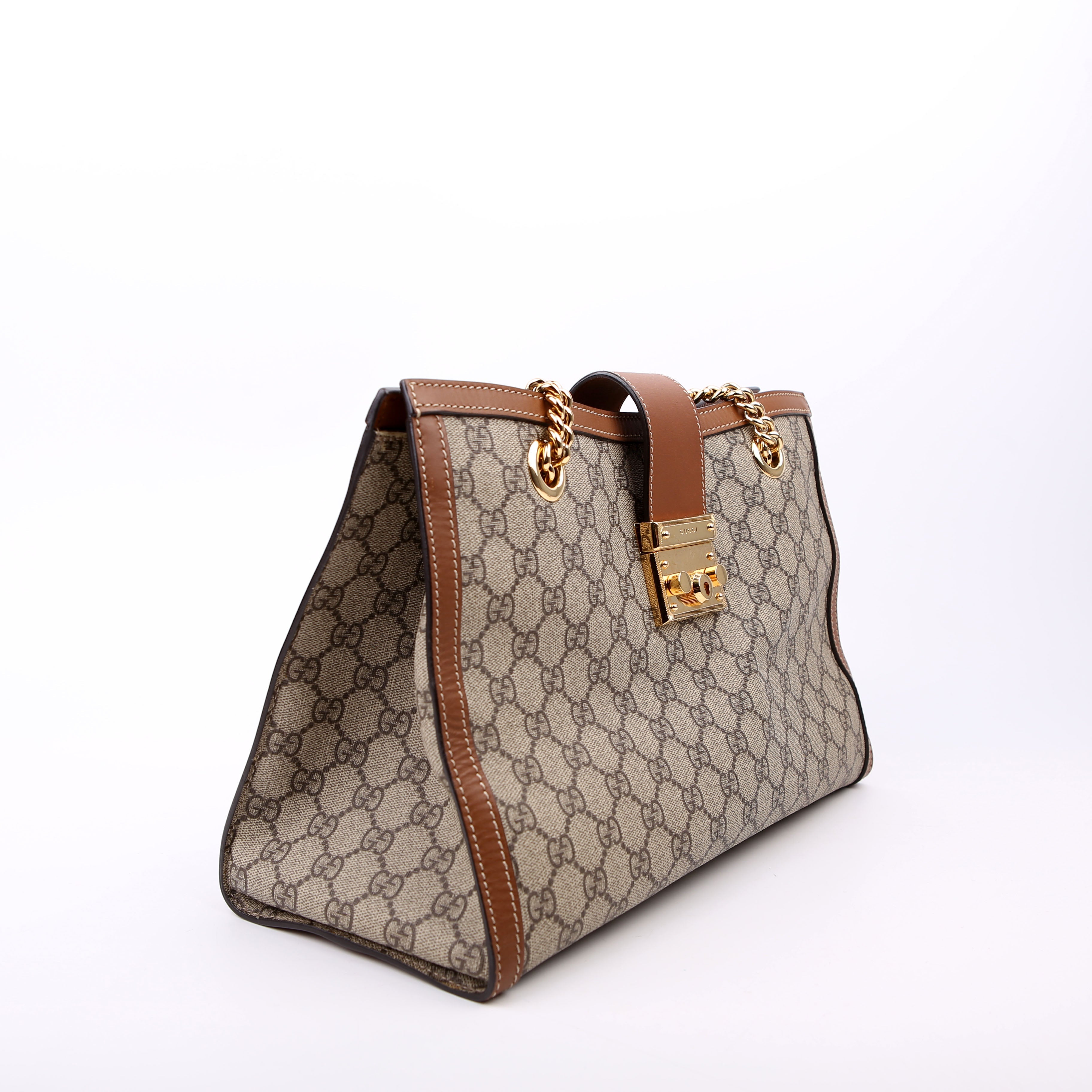 Gucci 479197 Padlock GG Shoulder Medium Brown