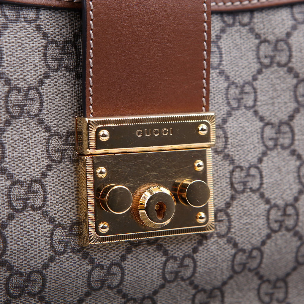 Gucci 479197 Padlock GG Shoulder Medium Brown