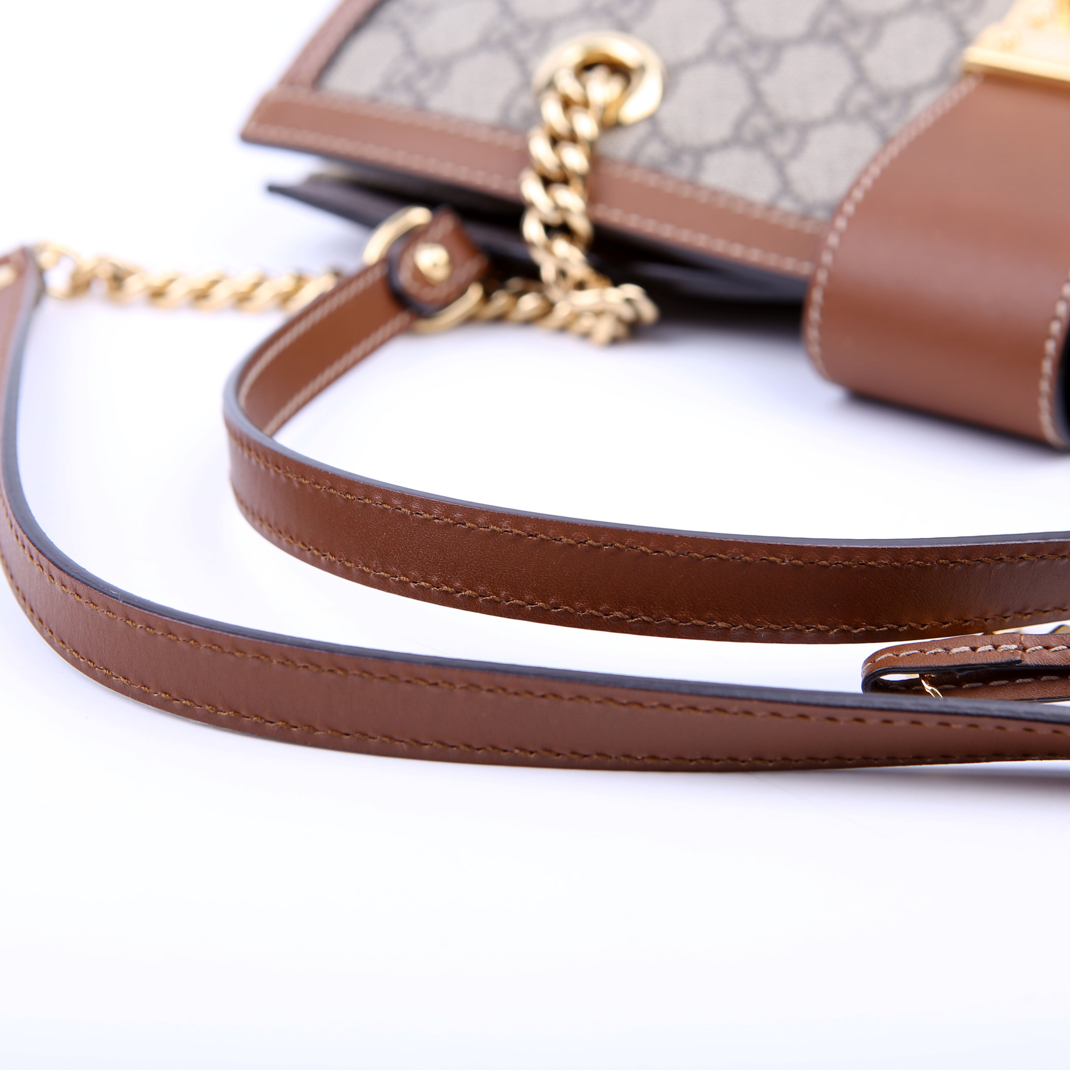 Gucci 479197 Padlock GG Shoulder Medium Brown