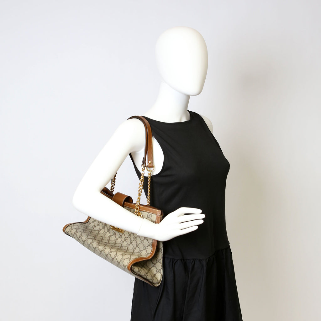 Gucci 479197 Padlock GG Shoulder Medium Brown