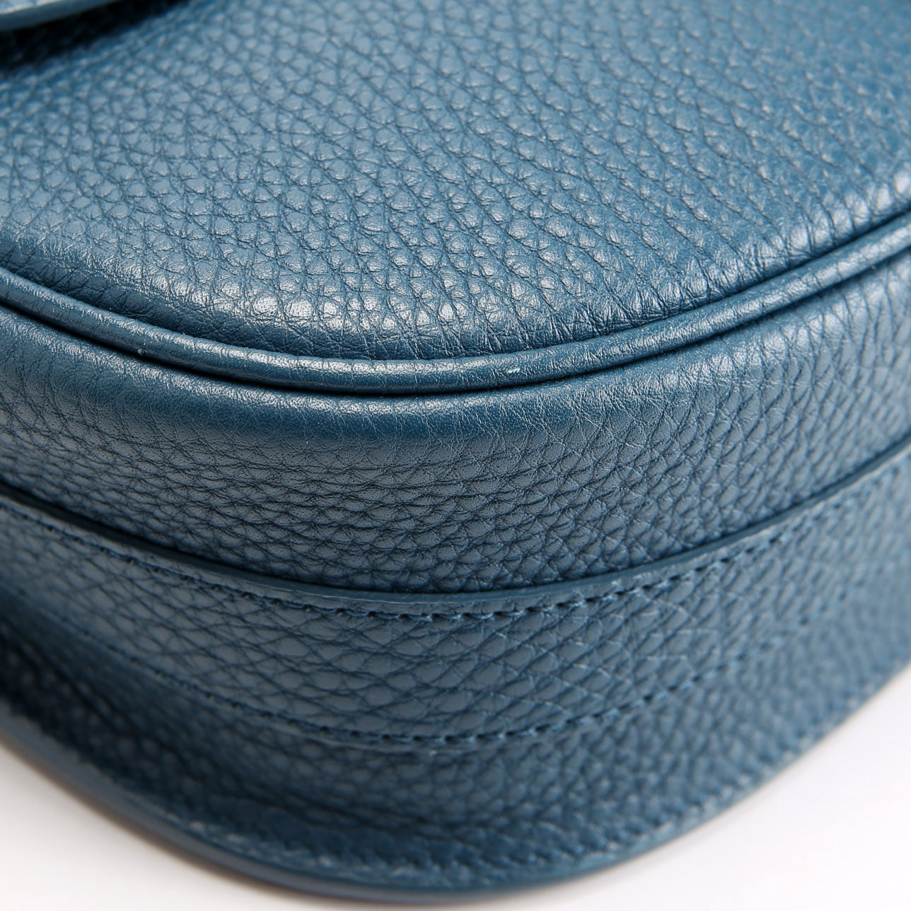 Christian Dior Bobby Bag Medium Grain Leather Blue/Gold