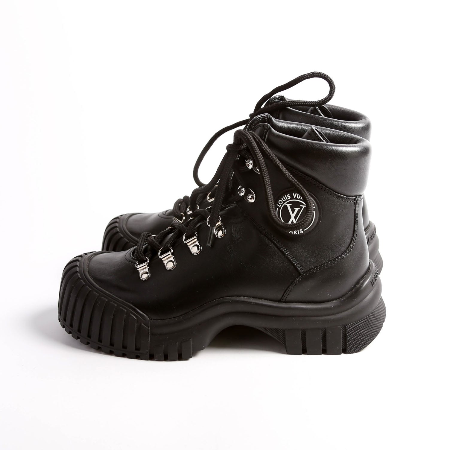 Louis Vuitton Ruby Flat Ranger Size 37.5 Black