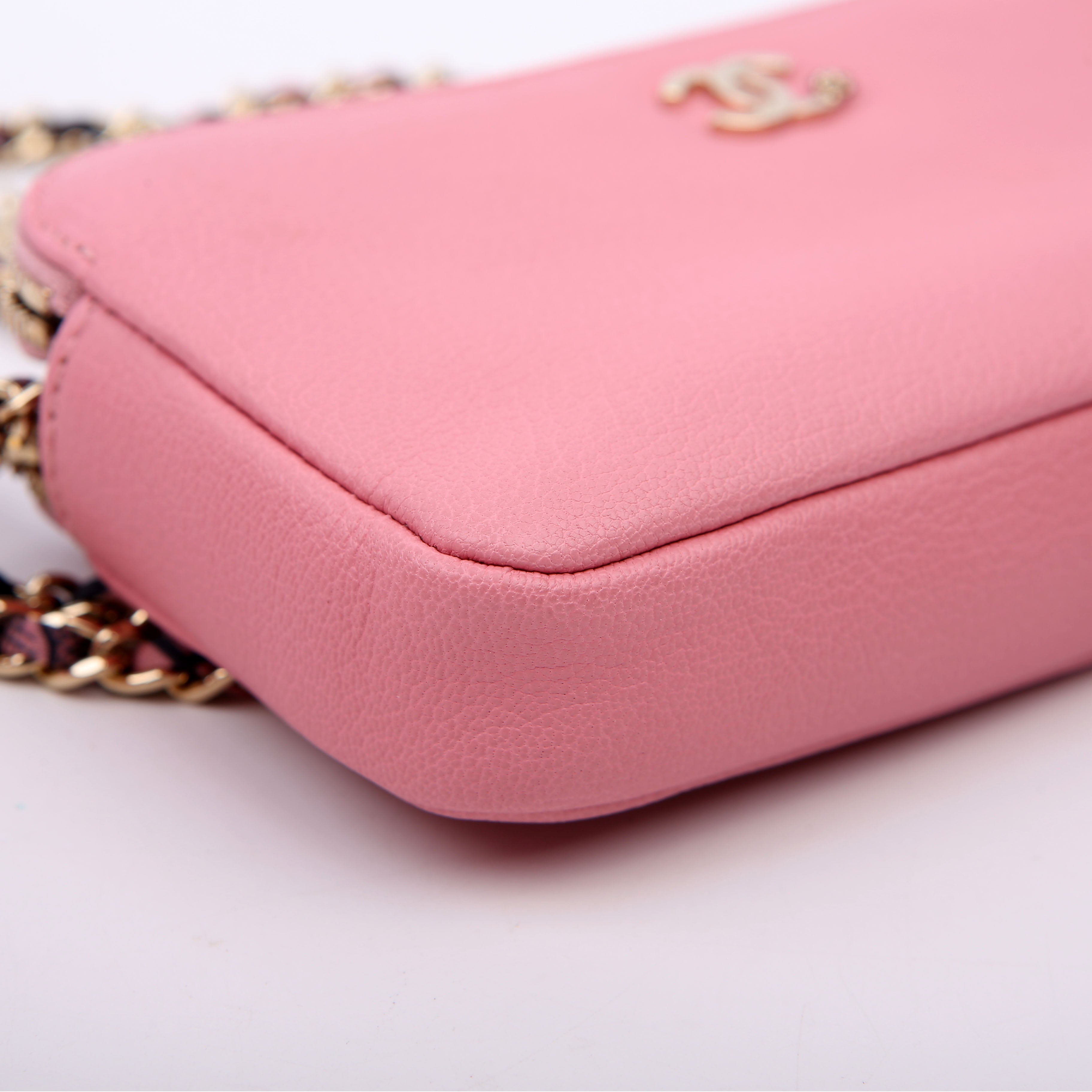 Chanel Double Zip WOC Pink