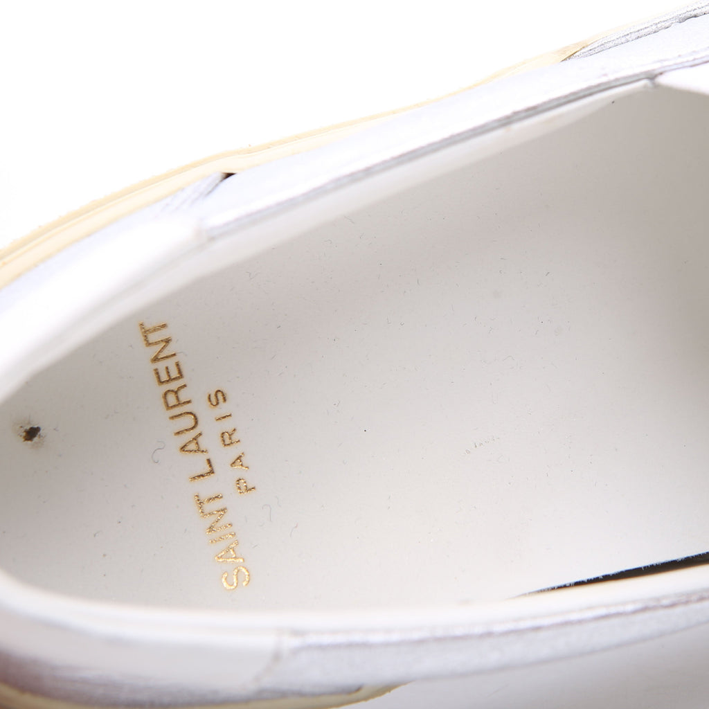 Saint Laurent Slip On Sneakers Size 39 Silver