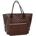 Louis Vuitton Neverfull With Wallet MM Damier Ebene Pink