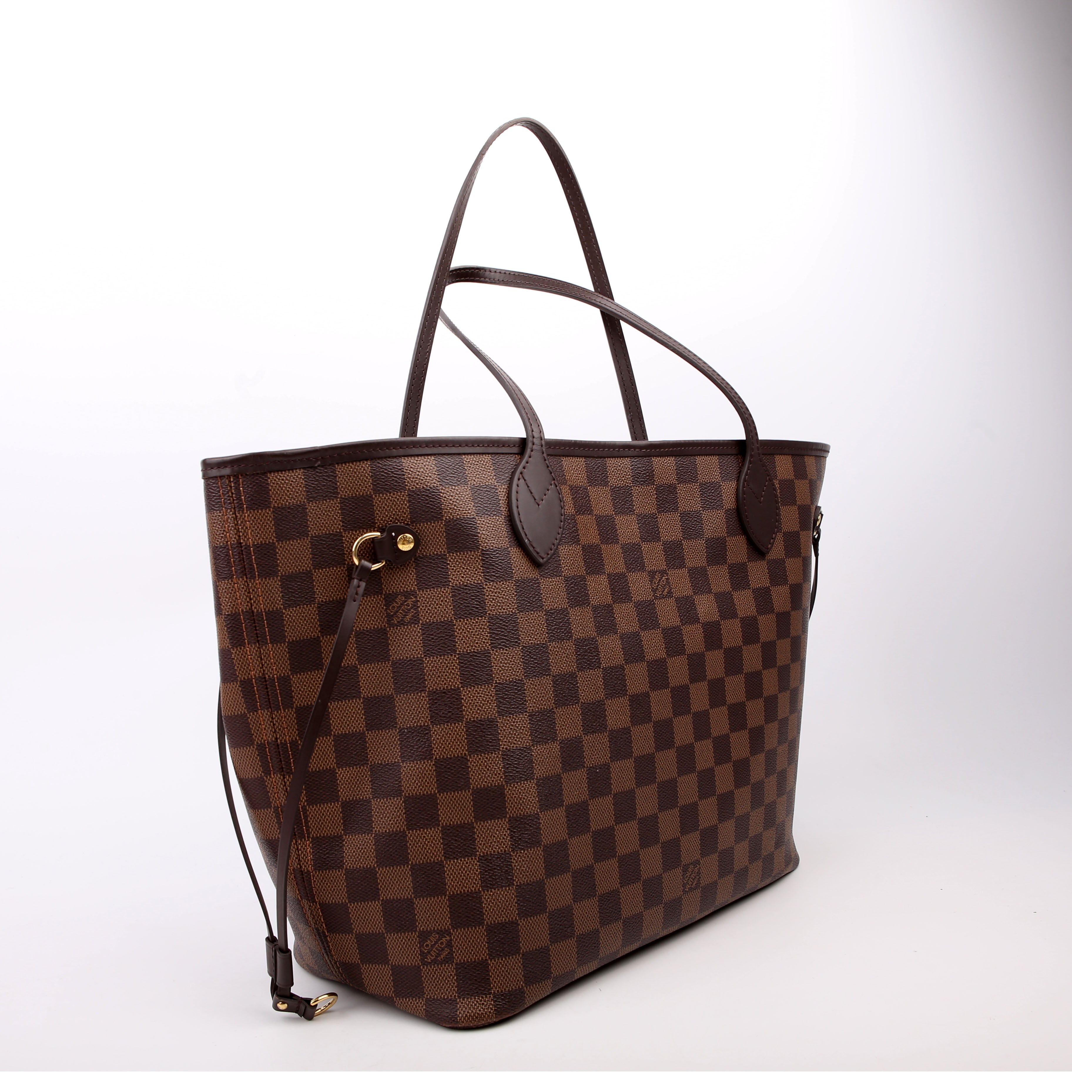 Louis Vuitton Neverfull With Wallet MM Damier Ebene Pink