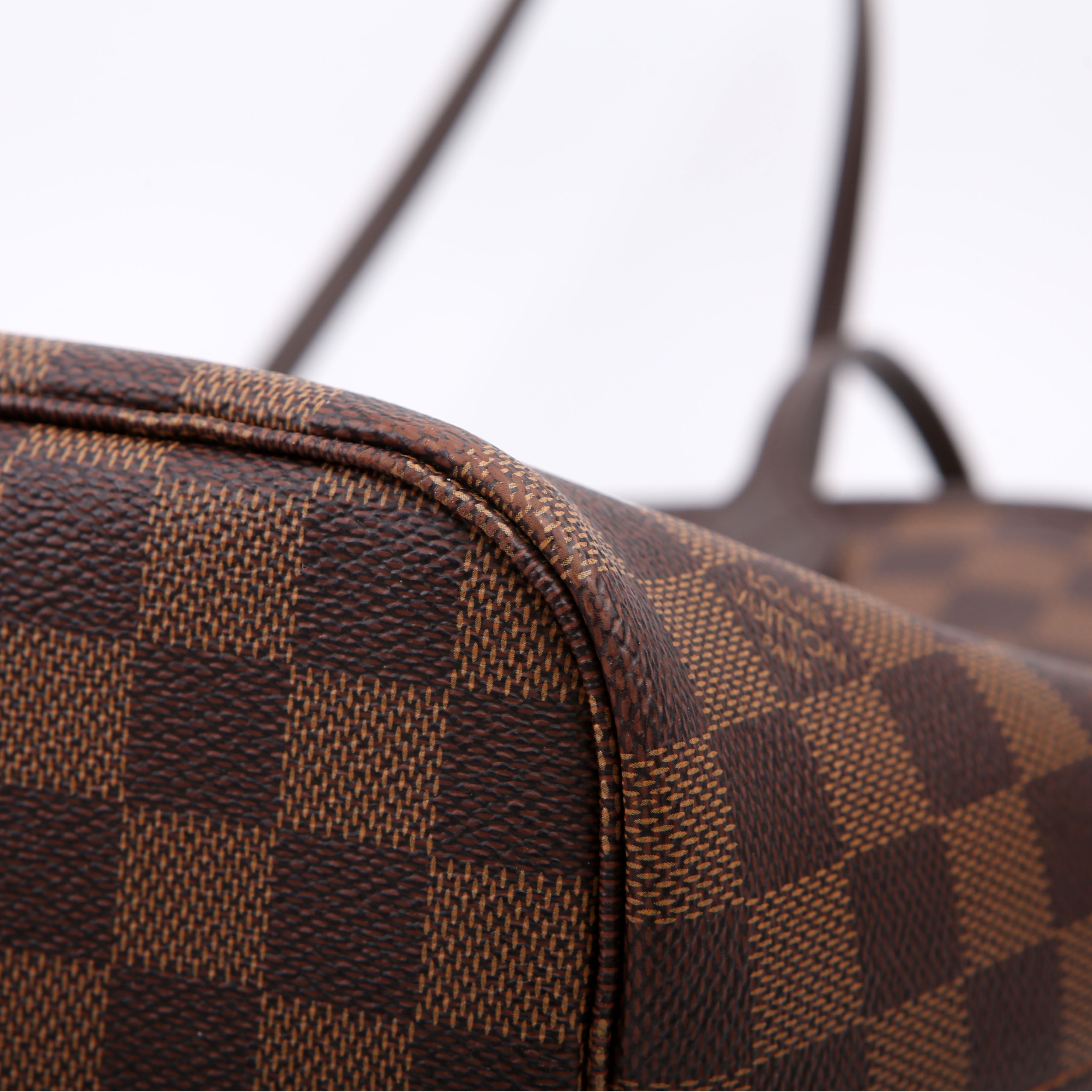 Louis Vuitton Neverfull With Wallet MM Damier Ebene Pink