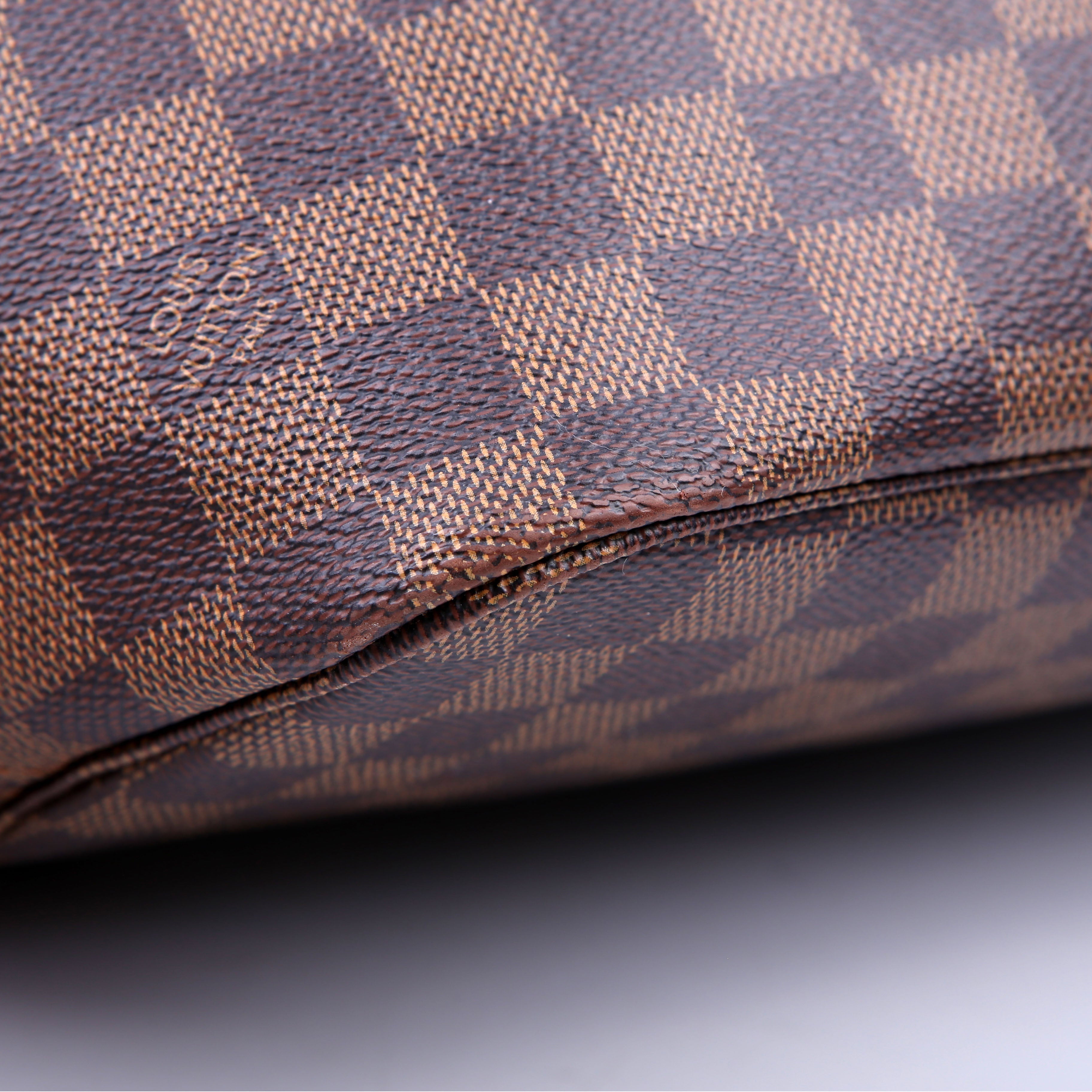 Louis Vuitton Neverfull With Wallet MM Damier Ebene Pink