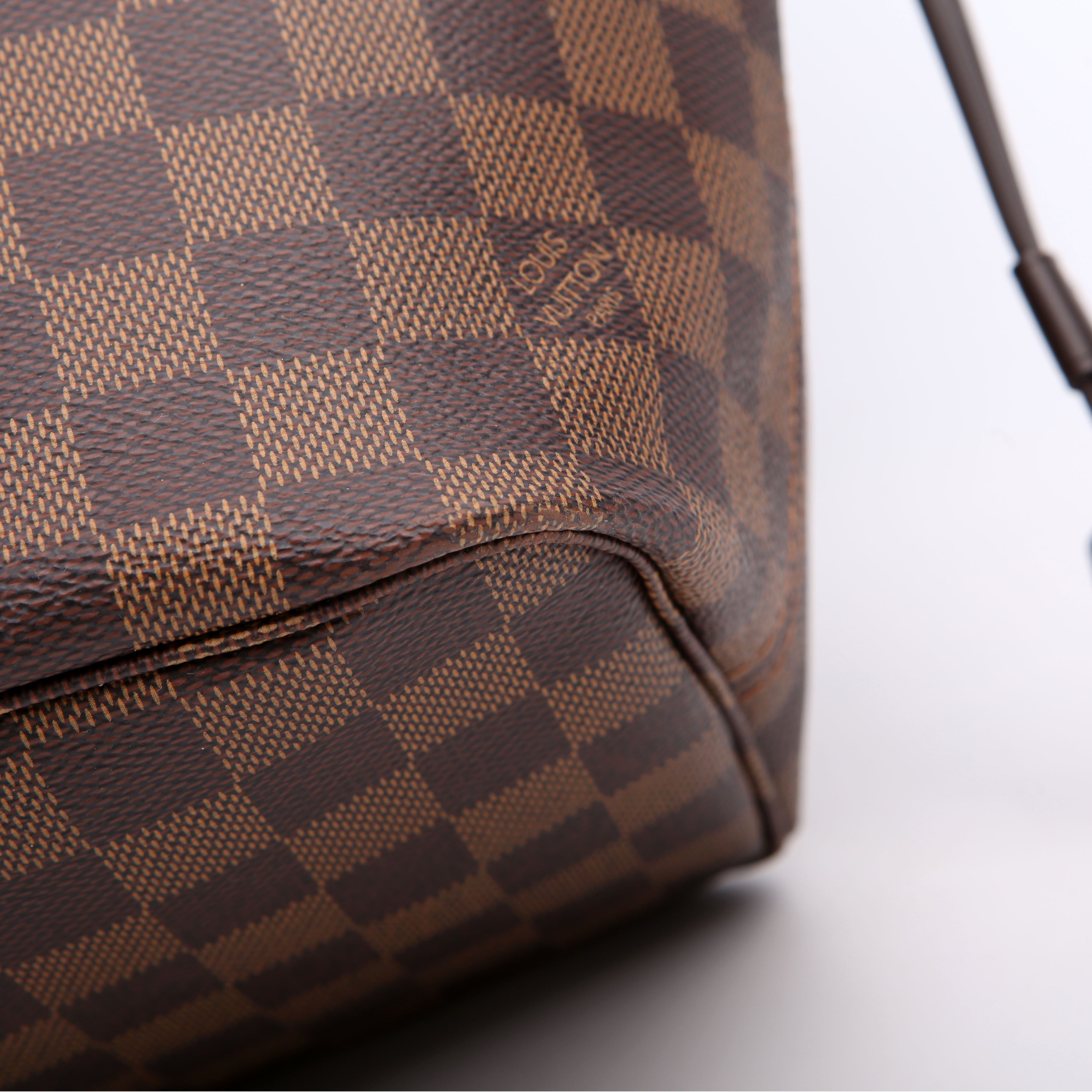 Louis Vuitton Neverfull With Wallet MM Damier Ebene Pink