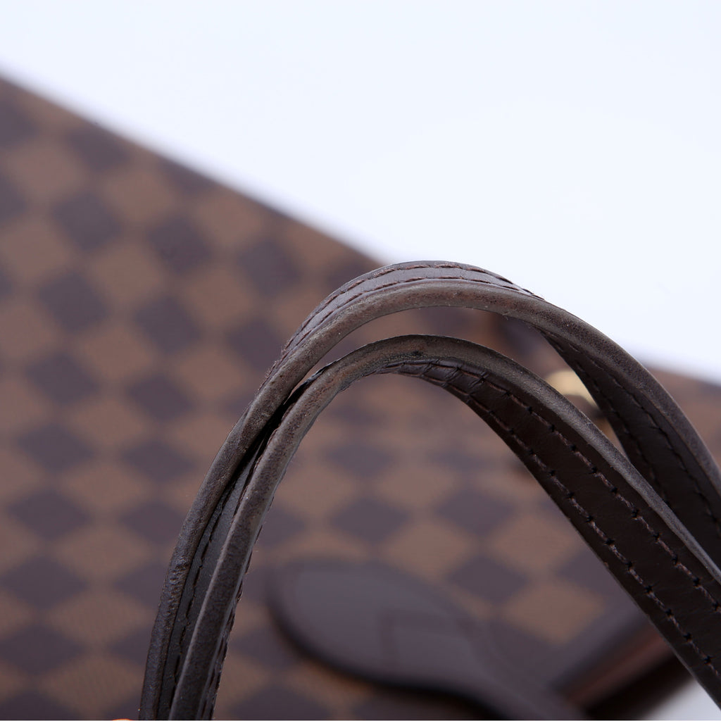 Louis Vuitton Neverfull With Wallet MM Damier Ebene Pink