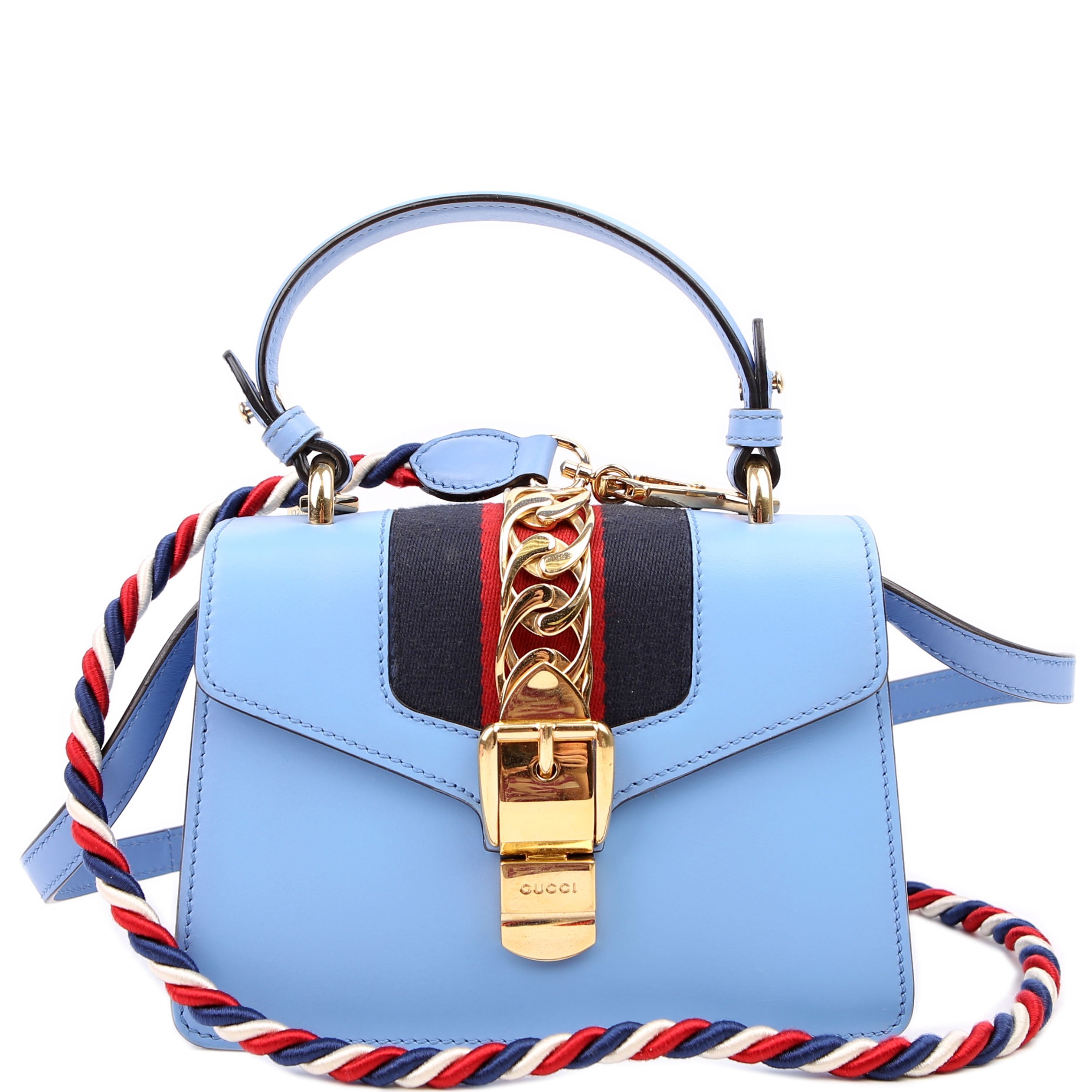 Gucci 470270 Sylvie Mini Bag Blue