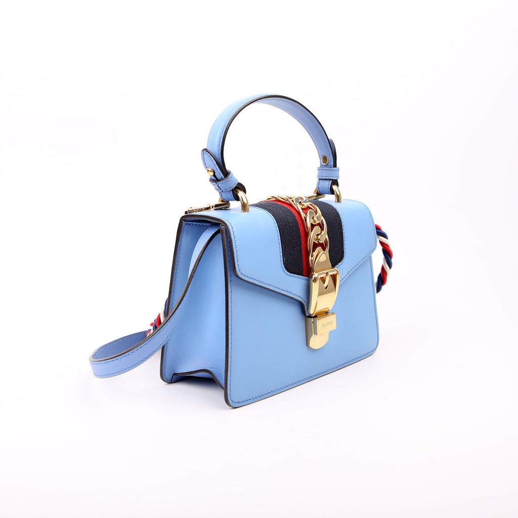 Gucci 470270 Sylvie Mini Bag Blue
