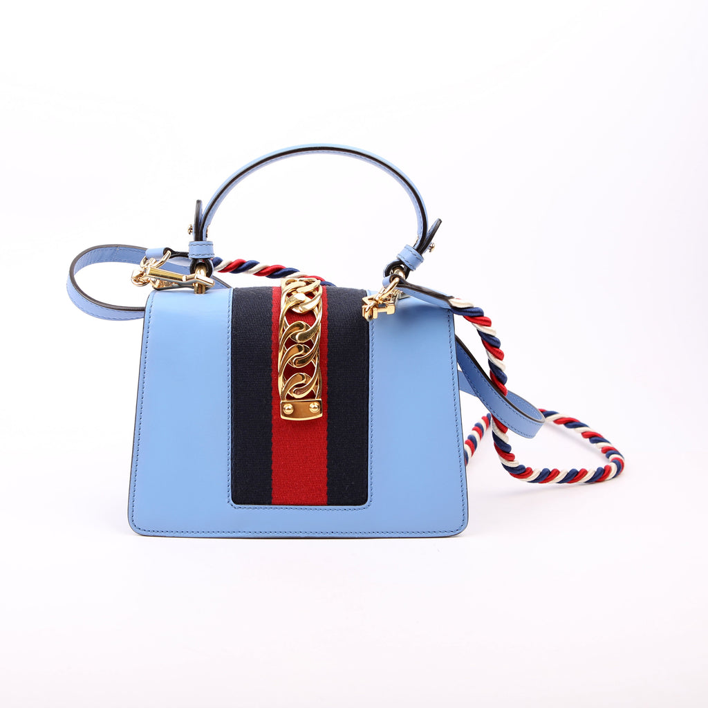 Gucci 470270 Sylvie Mini Bag Blue