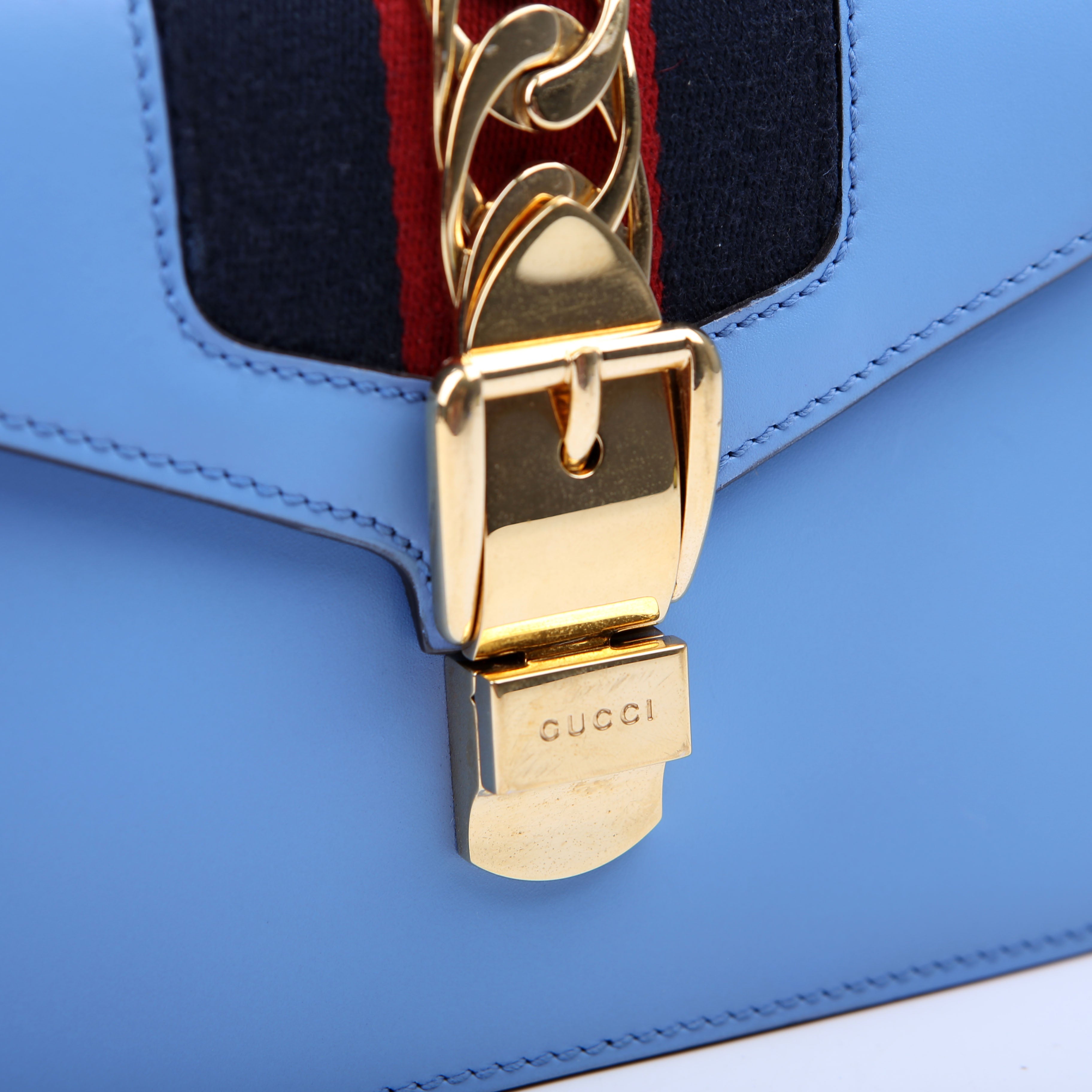 Gucci 470270 Sylvie Mini Bag Blue