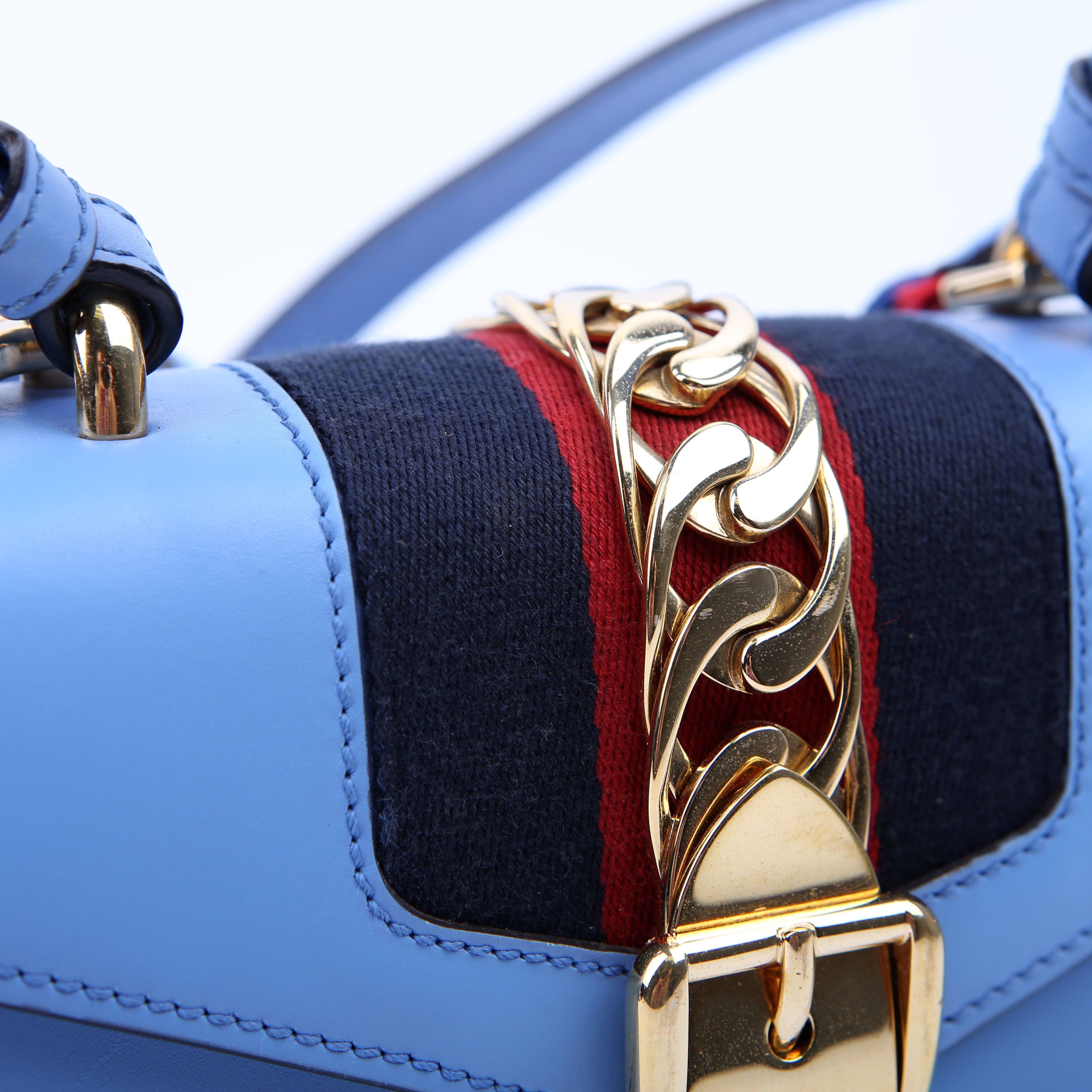 Gucci 470270 Sylvie Mini Bag Blue