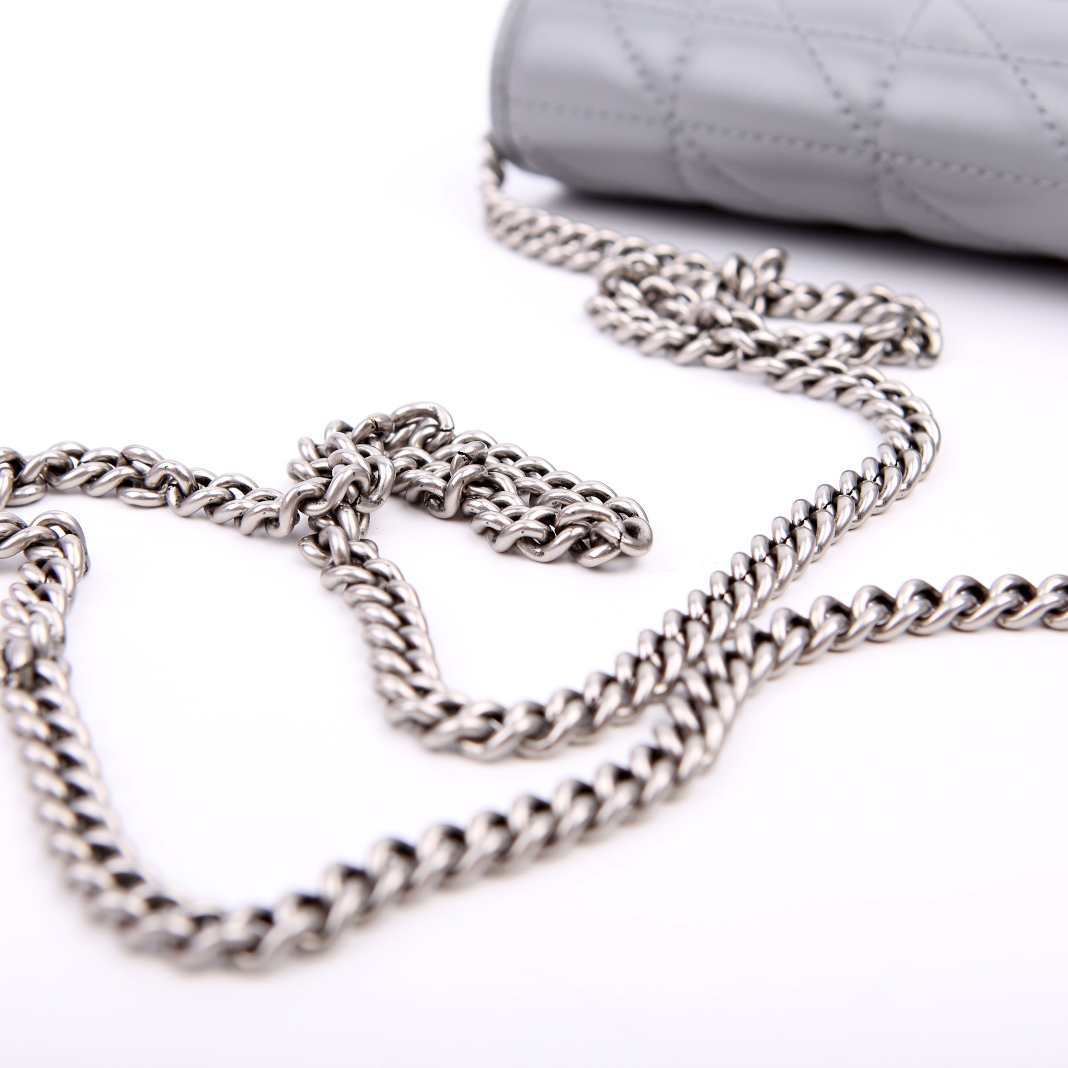 Gucci 474575 Marmont Aria Chain Wallet Grey