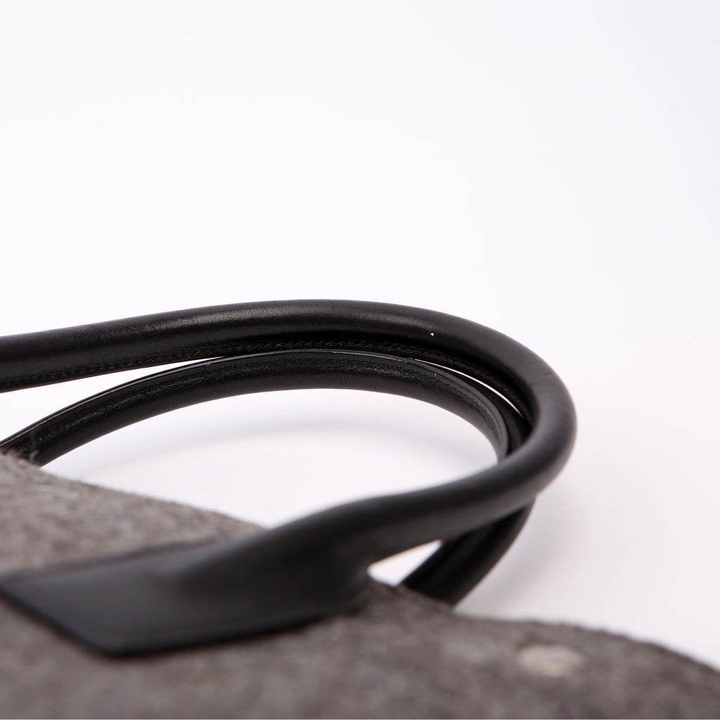 Saint Laurent Rive Gauche Vertical Felt Tote Bag Grey