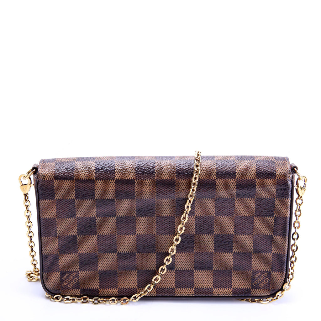 Louis Vuitton Pochette Felicie Damier Ebene Red