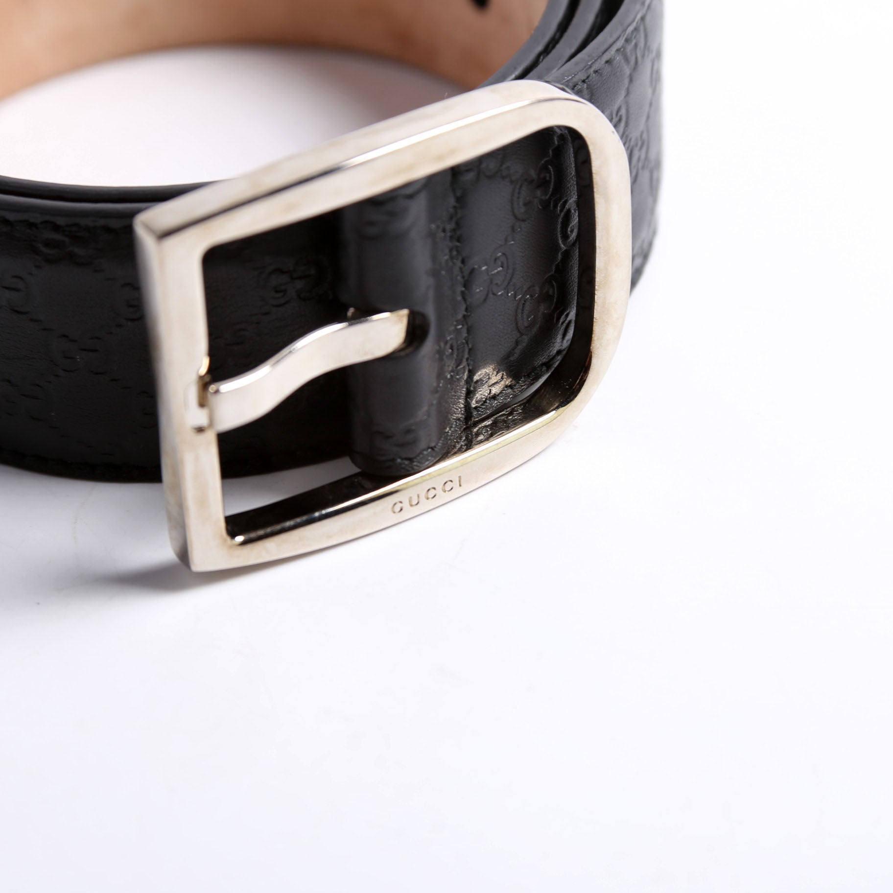 Gucci 449716 Microguccissima Belt Size 85/34 Black