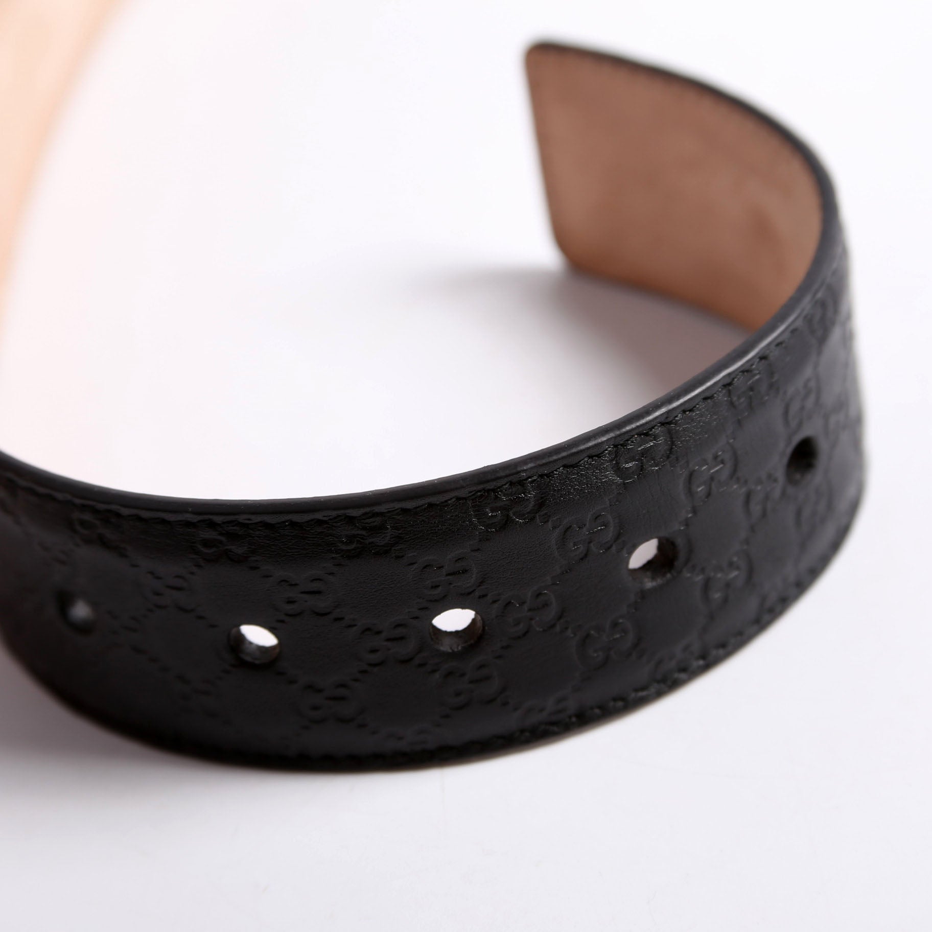 Gucci 449716 Microguccissima Belt Size 85/34 Black