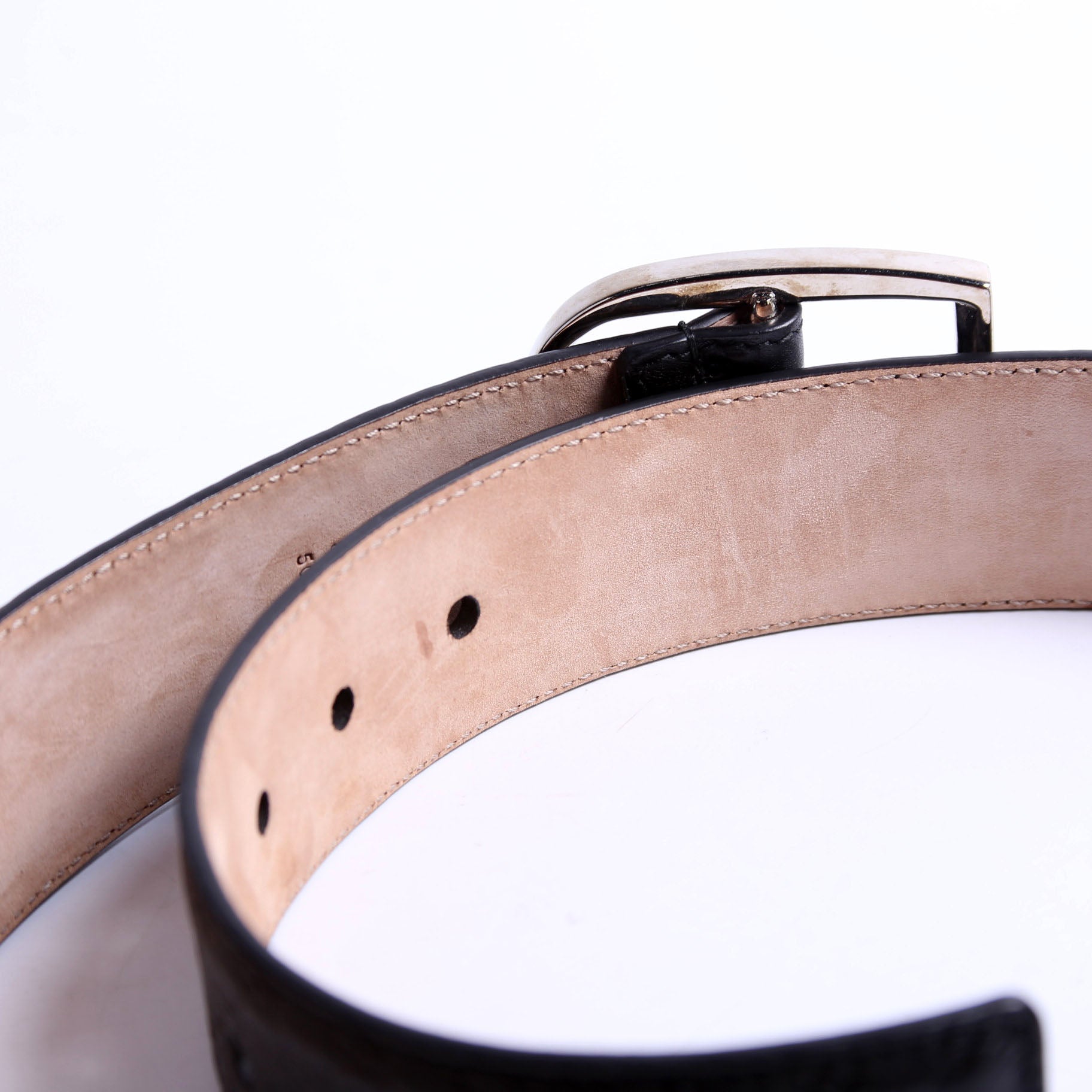 Gucci 449716 Microguccissima Belt Size 85/34 Black