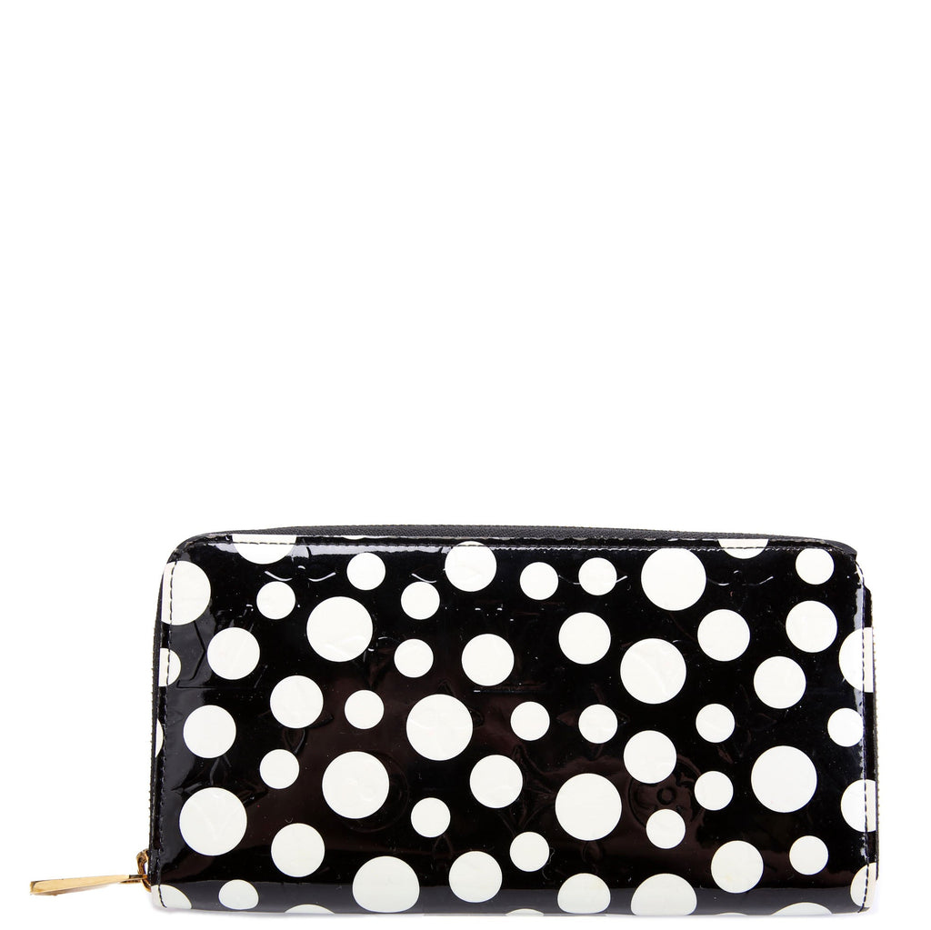 Louis Vuitton Zippy Wallet YK Infinity Dots Vernis Black/White