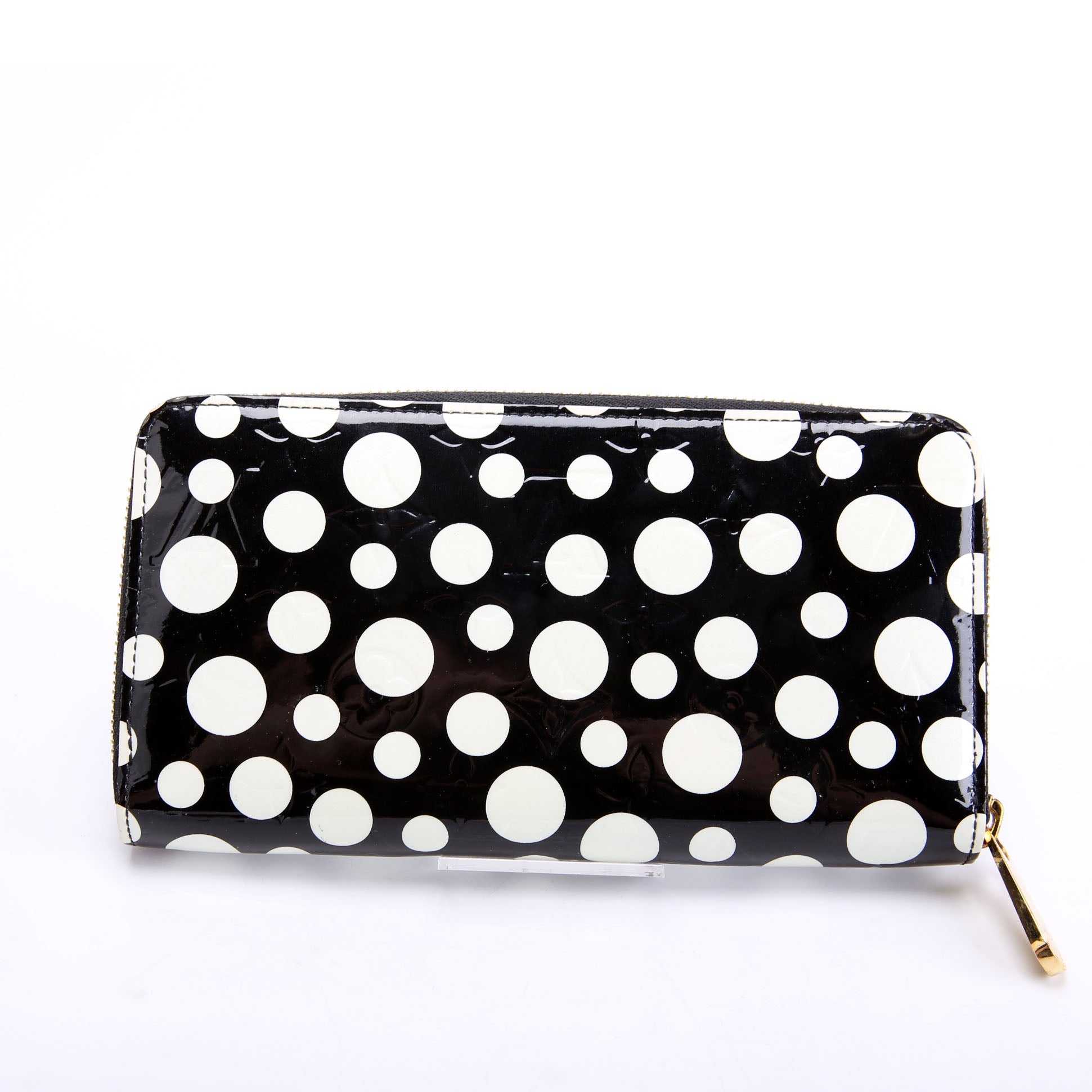 Louis Vuitton Zippy Wallet YK Infinity Dots Vernis Black/White