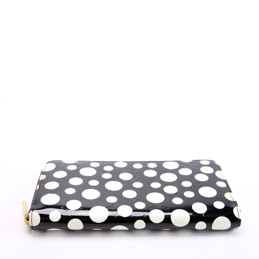 Louis Vuitton Zippy Wallet YK Infinity Dots Vernis Black/White