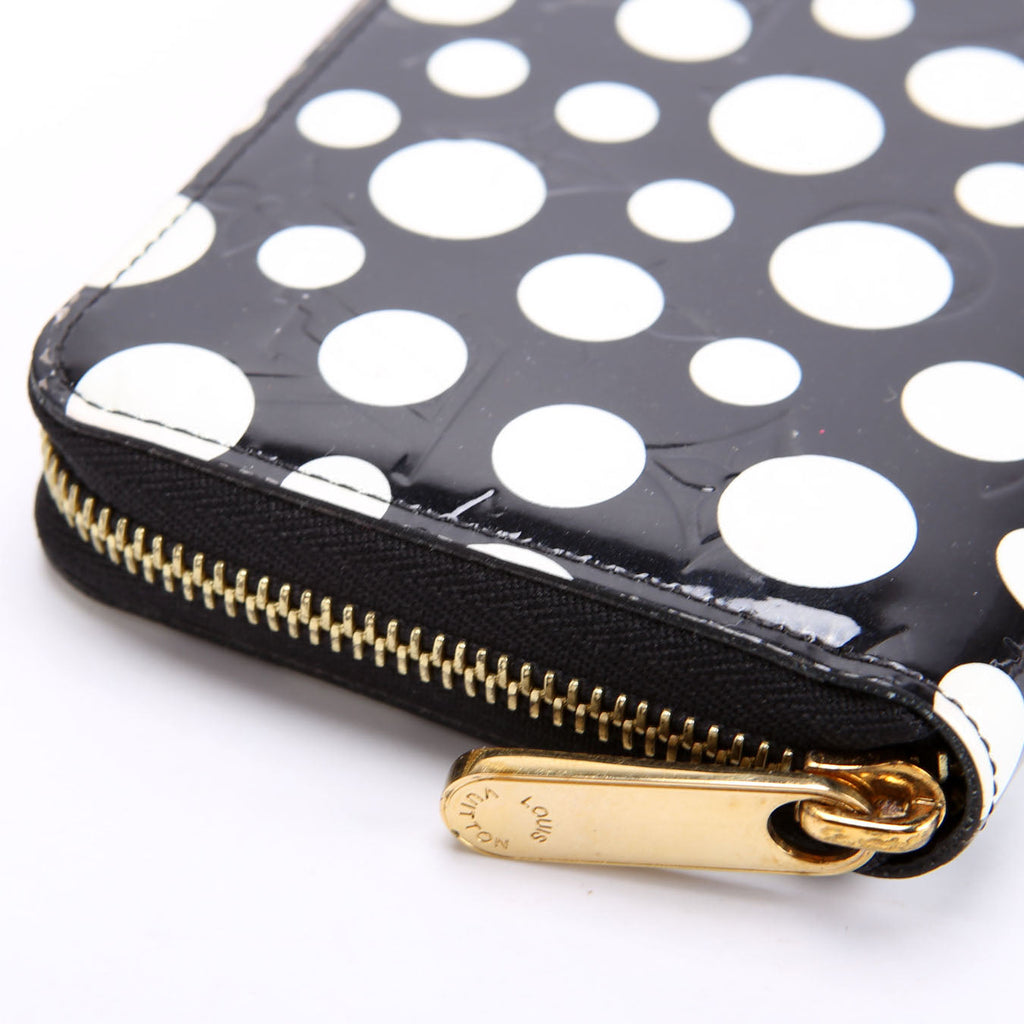 Louis Vuitton Zippy Wallet YK Infinity Dots Vernis Black/White