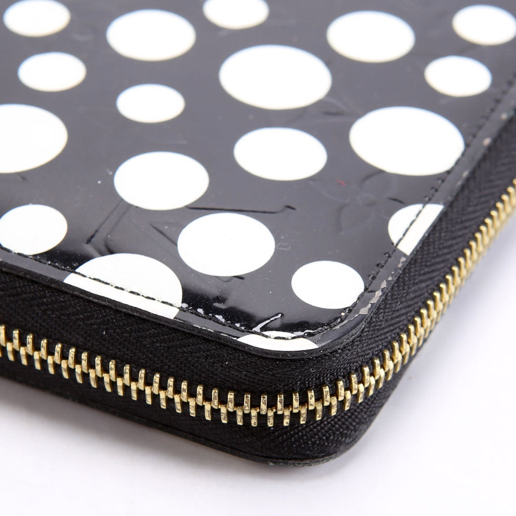 Louis Vuitton Zippy Wallet YK Infinity Dots Vernis Black/White