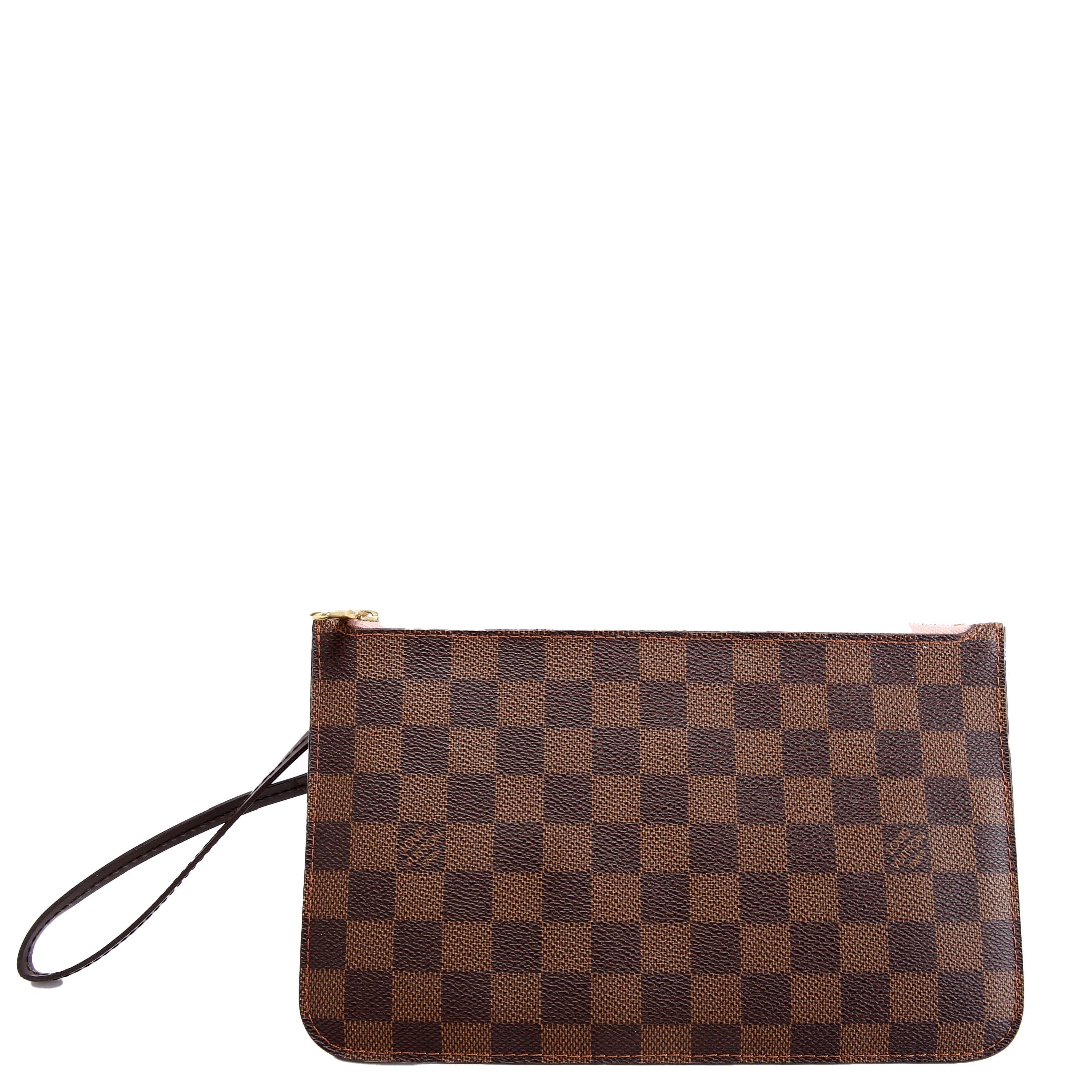 Louis Vuitton Pochette Only Damier Ebene Neverfull Pink