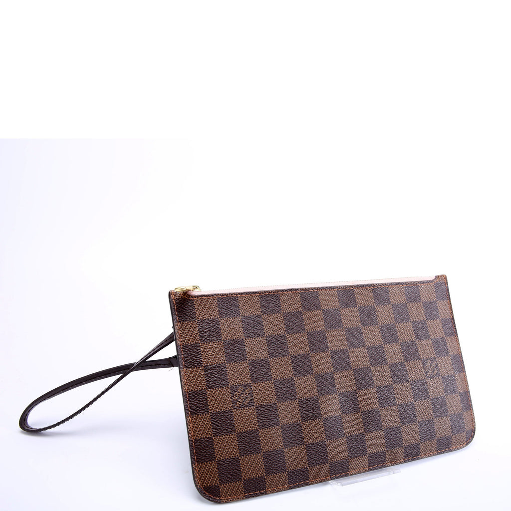 Louis Vuitton Pochette Only Damier Ebene Neverfull Pink