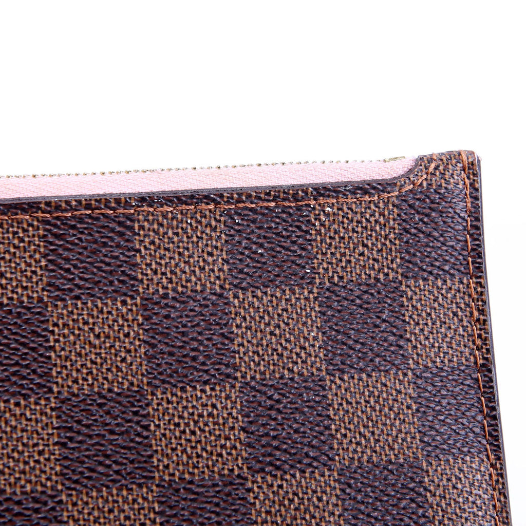 Louis Vuitton Pochette Only Damier Ebene Neverfull Pink