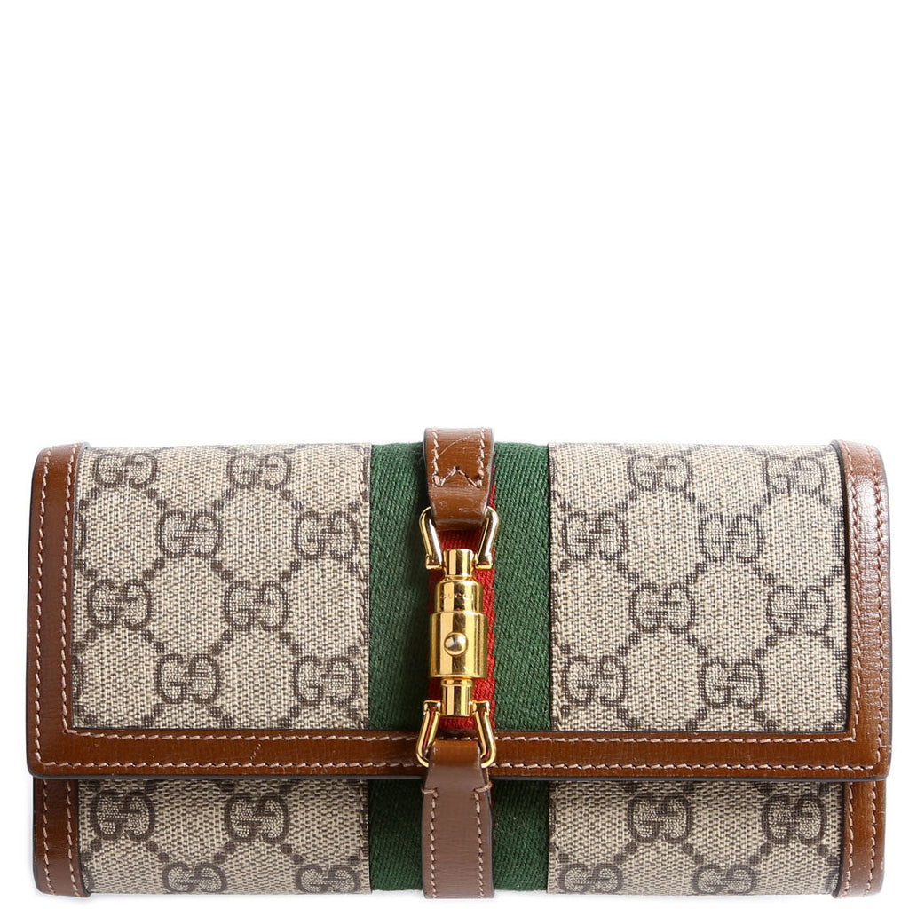 Gucci 652681 Jackie 1961 Chain Wallet Brown