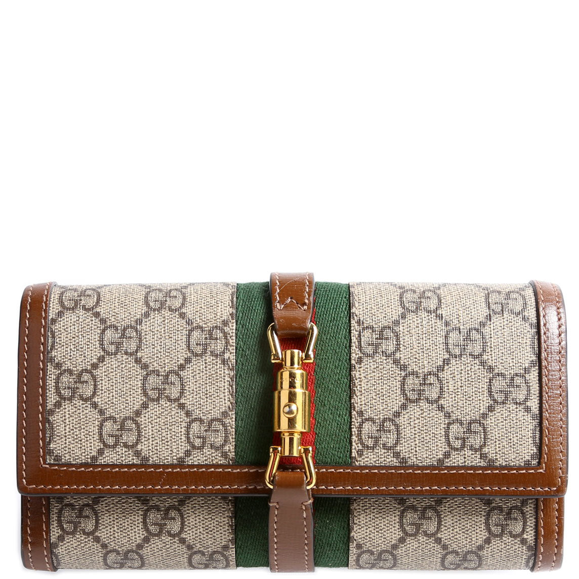Gucci 652681 Jackie 1961 Chain Wallet Brown