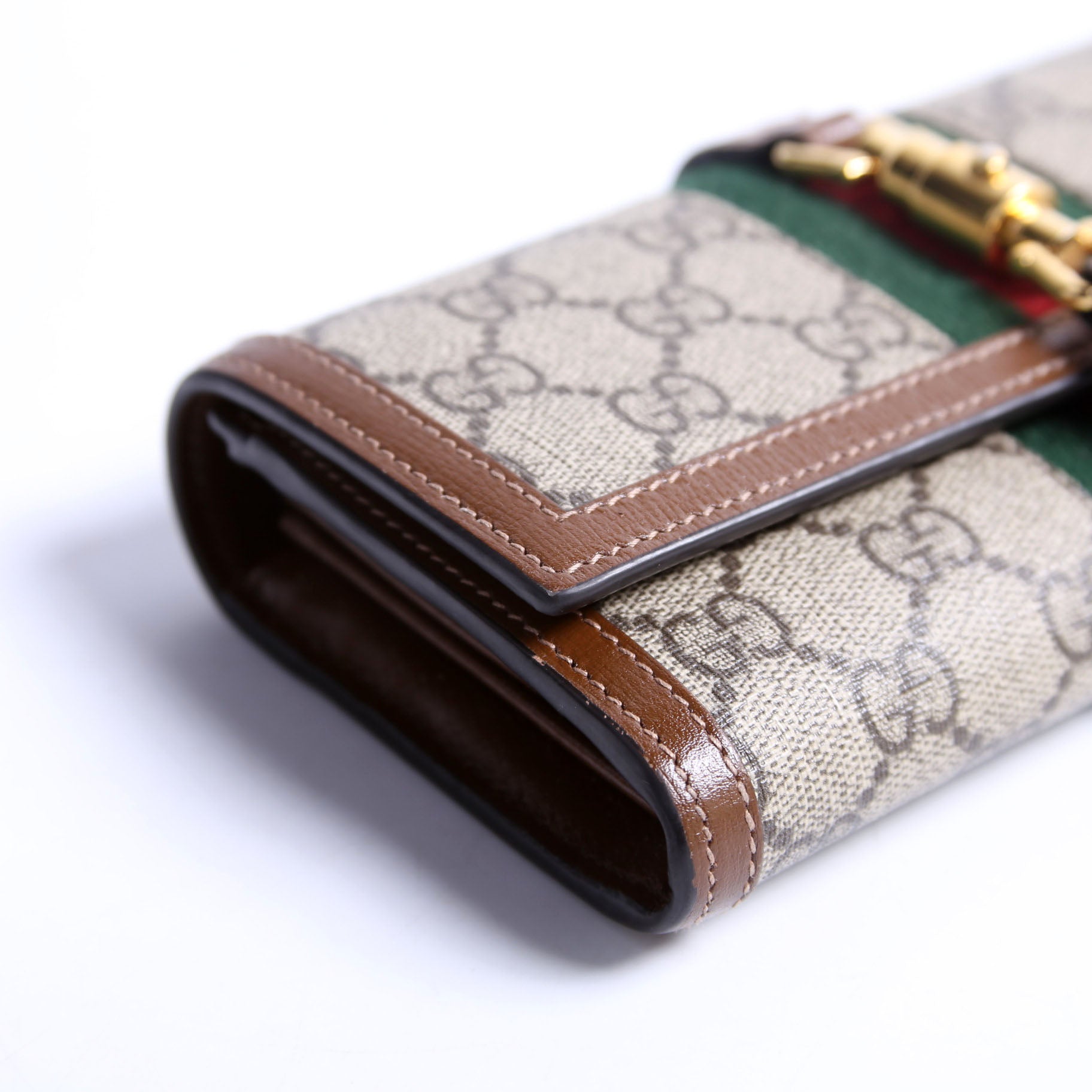 Gucci 652681 Jackie 1961 Chain Wallet Brown