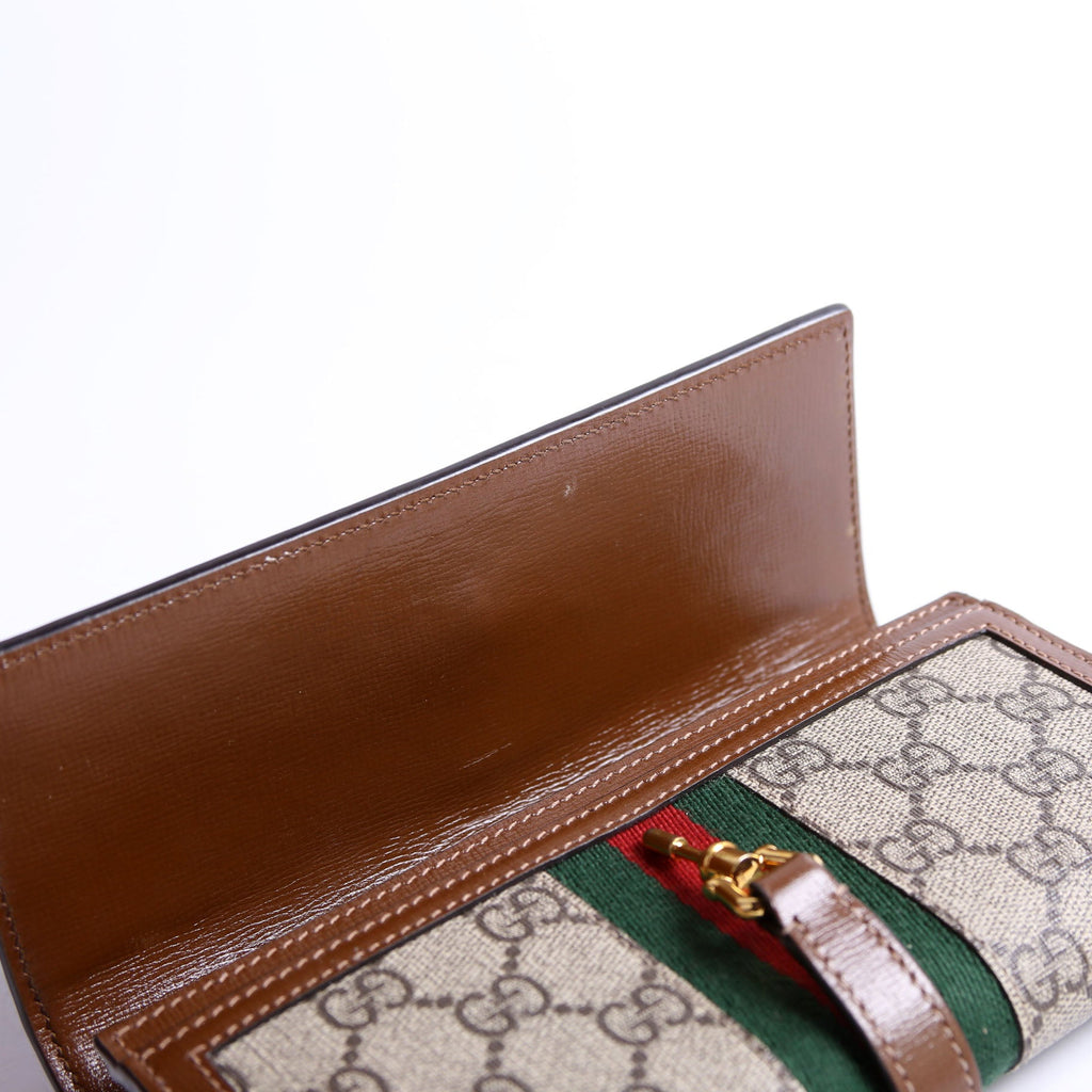 Gucci 652681 Jackie 1961 Chain Wallet Brown