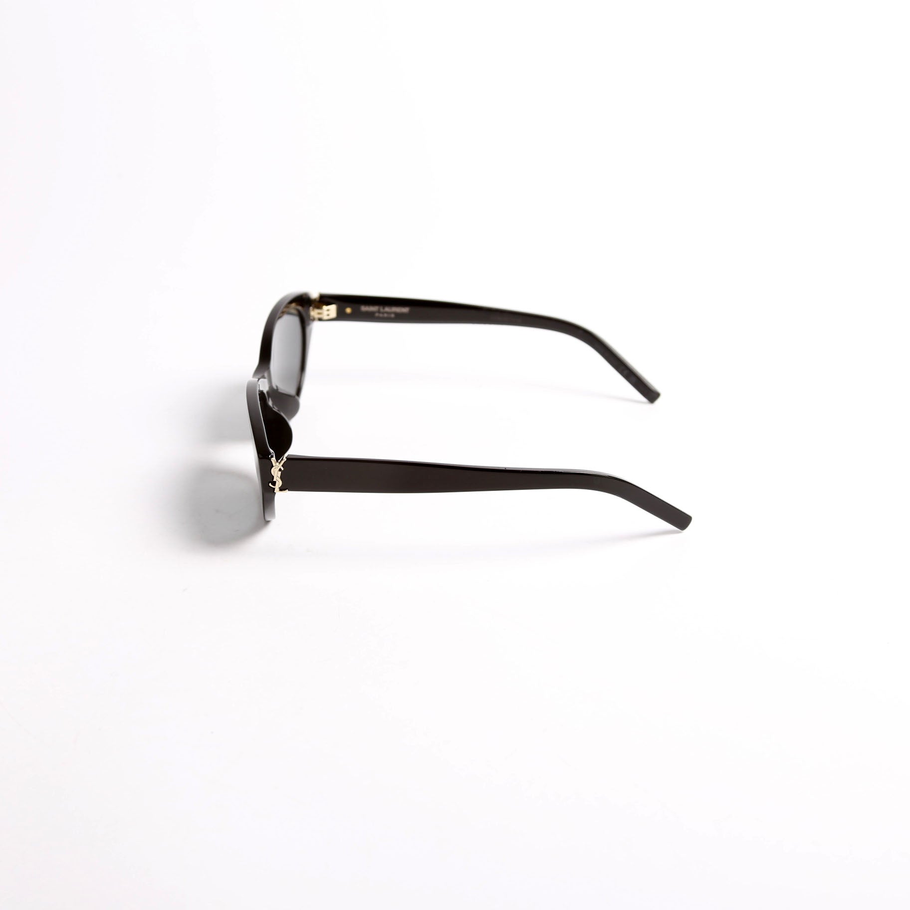 Saint Laurent SL M148/F Round Cat-Eye Sunglasses Black