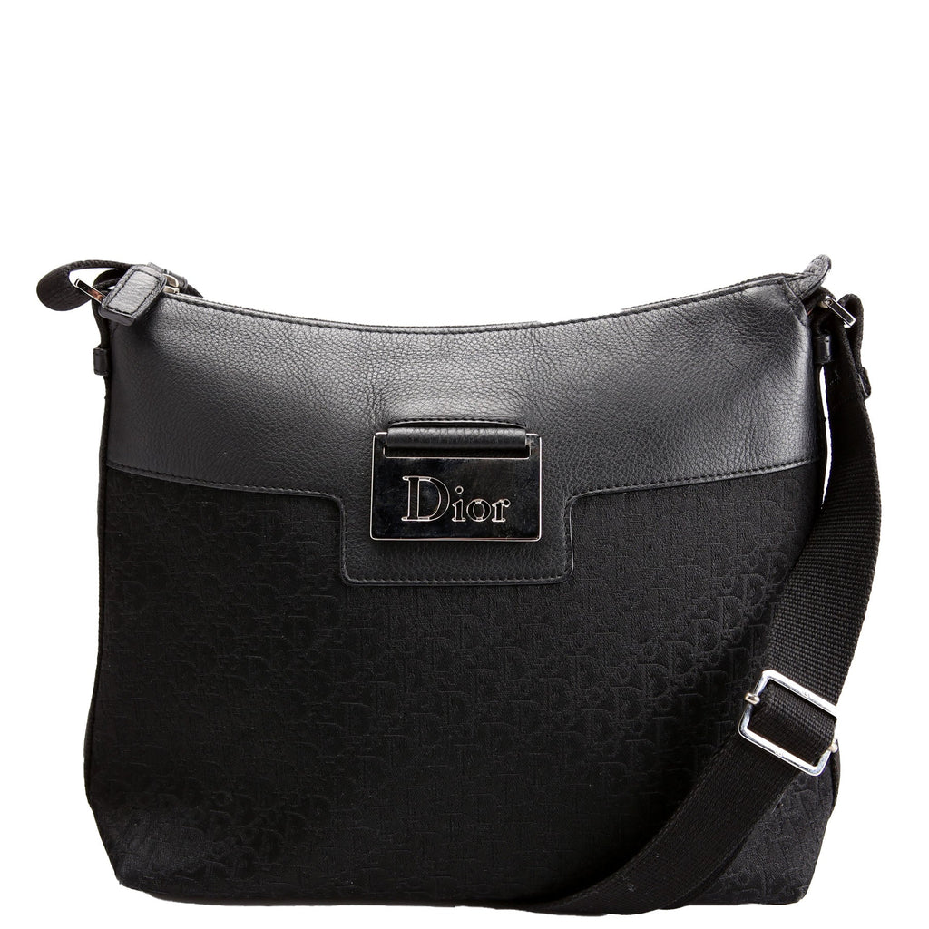 Christian Dior Street Chic Trotter Canvas Messenger Black/Silver