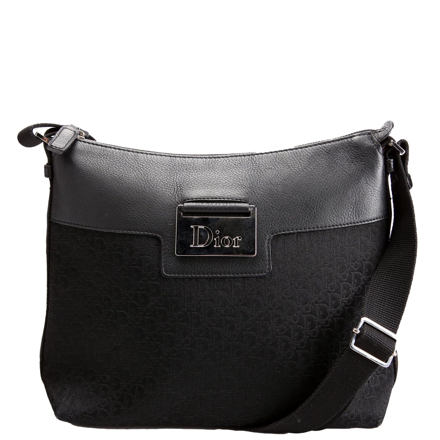 Christian Dior Street Chic Trotter Canvas Messenger Black/Silver