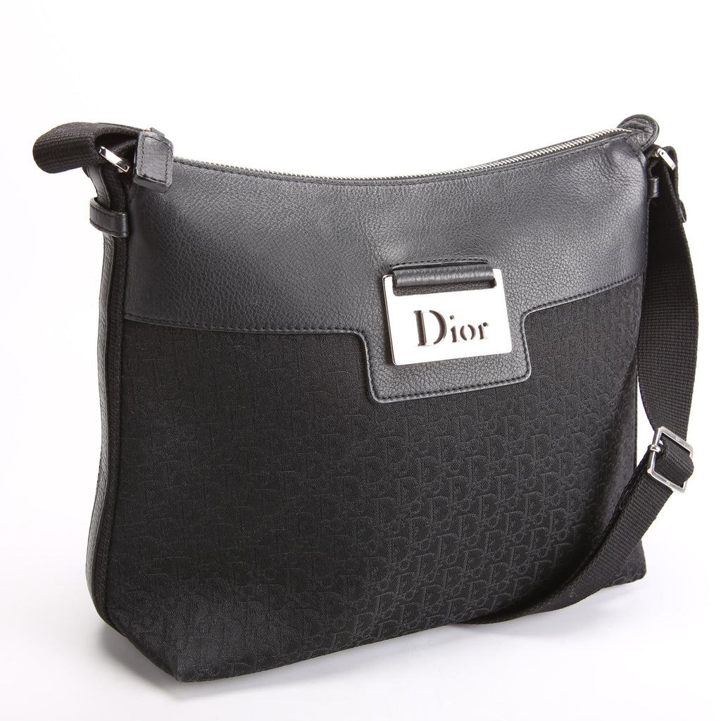 Christian Dior Street Chic Trotter Canvas Messenger Black/Silver